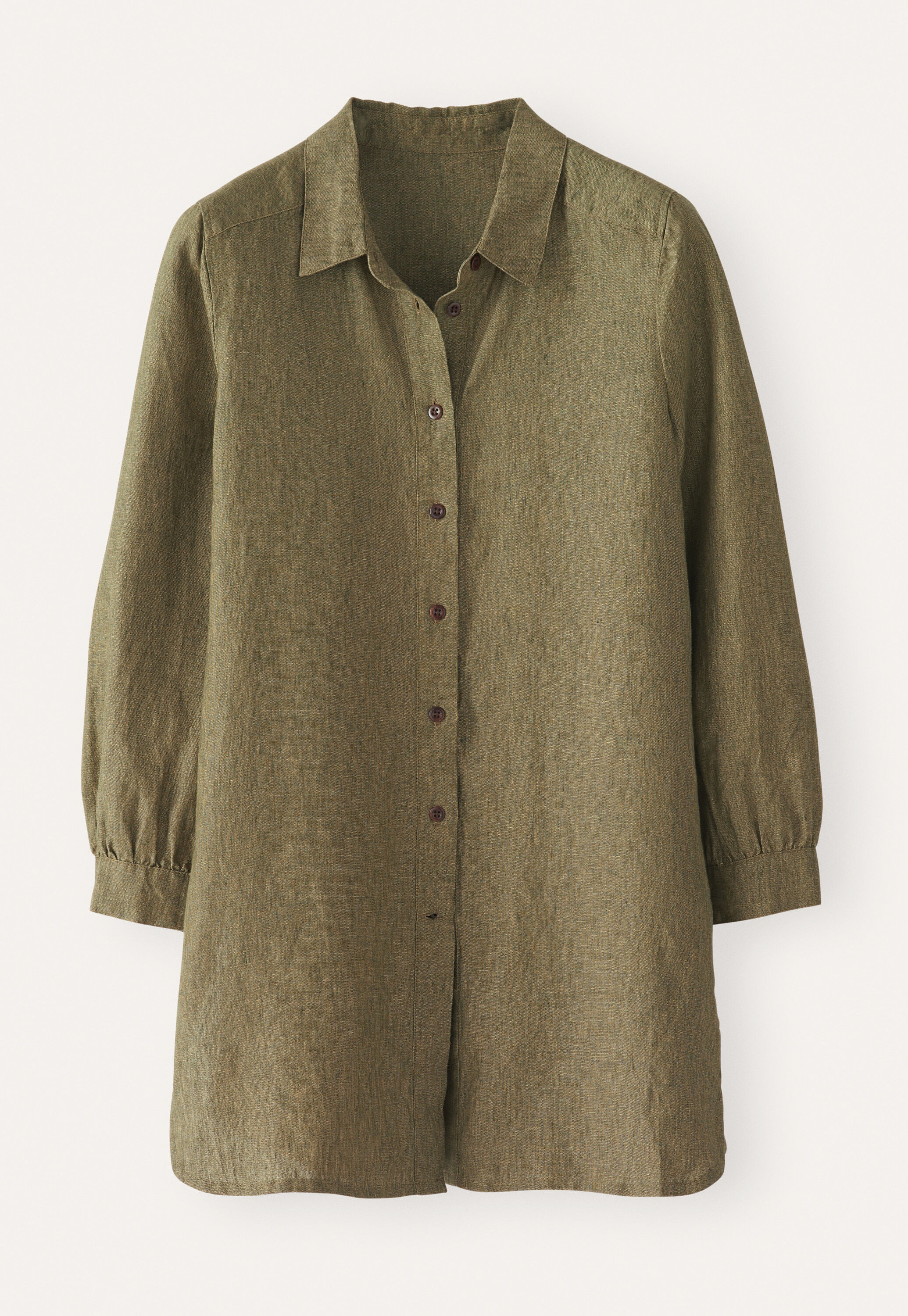 Deep side-split shirt