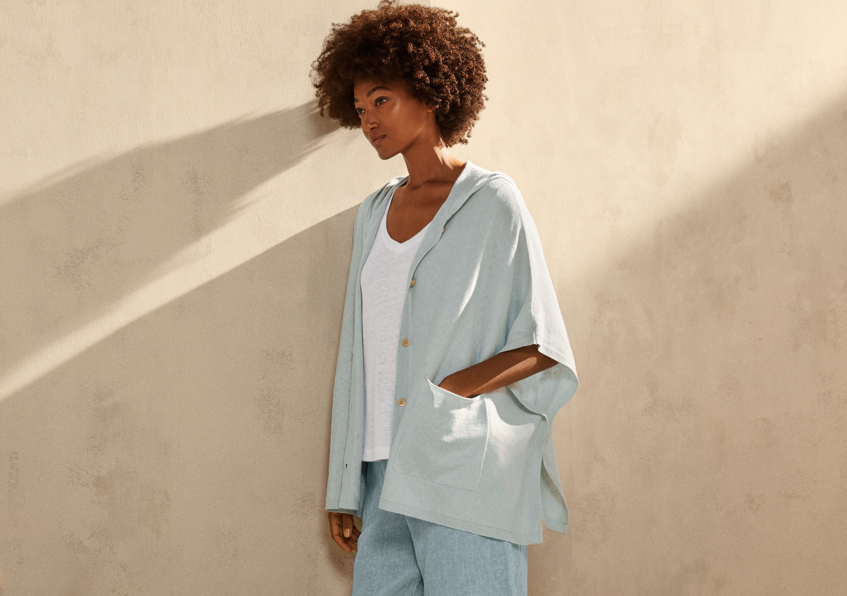 Hooded cardigan