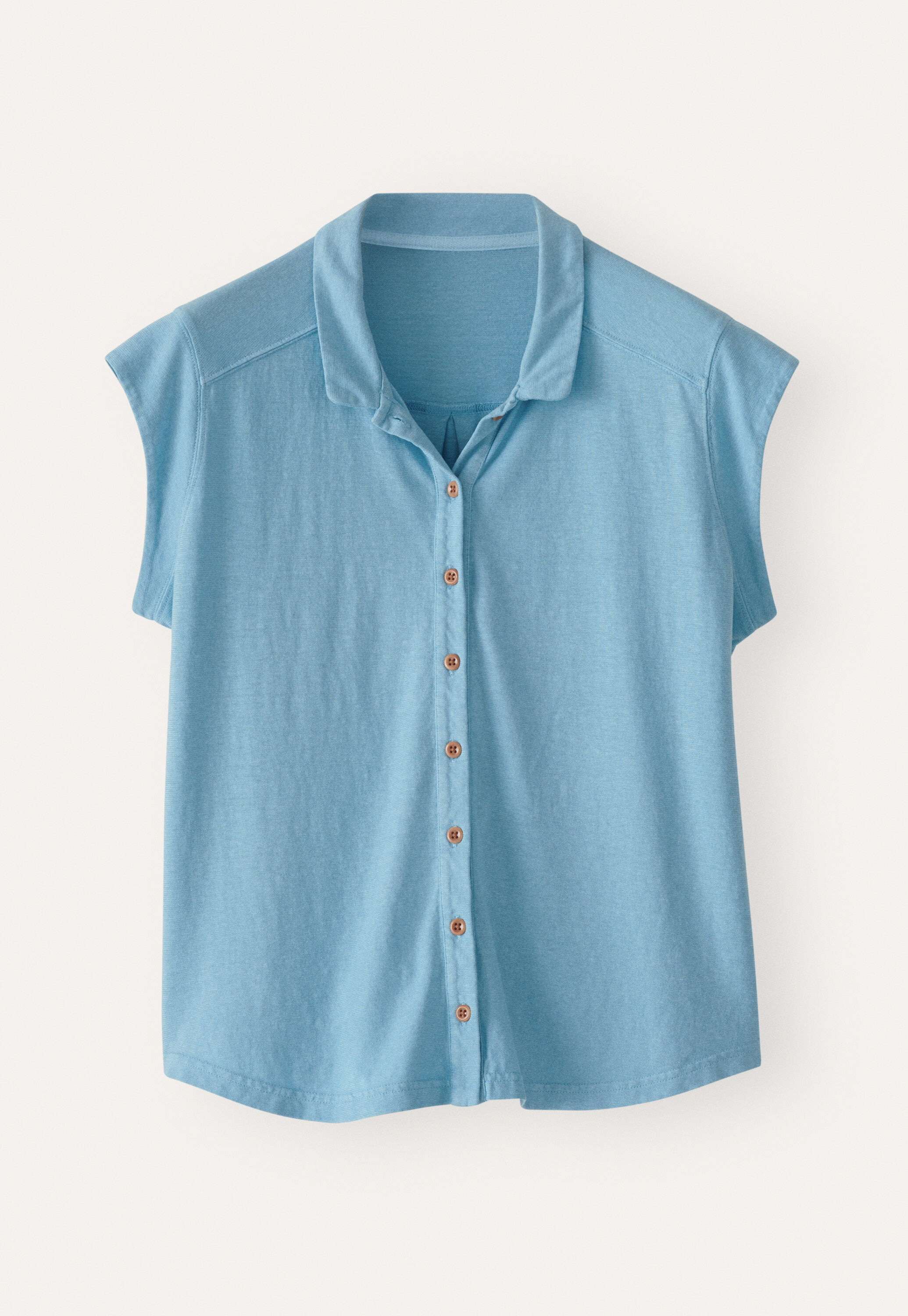 Cap-sleeve jersey shirt