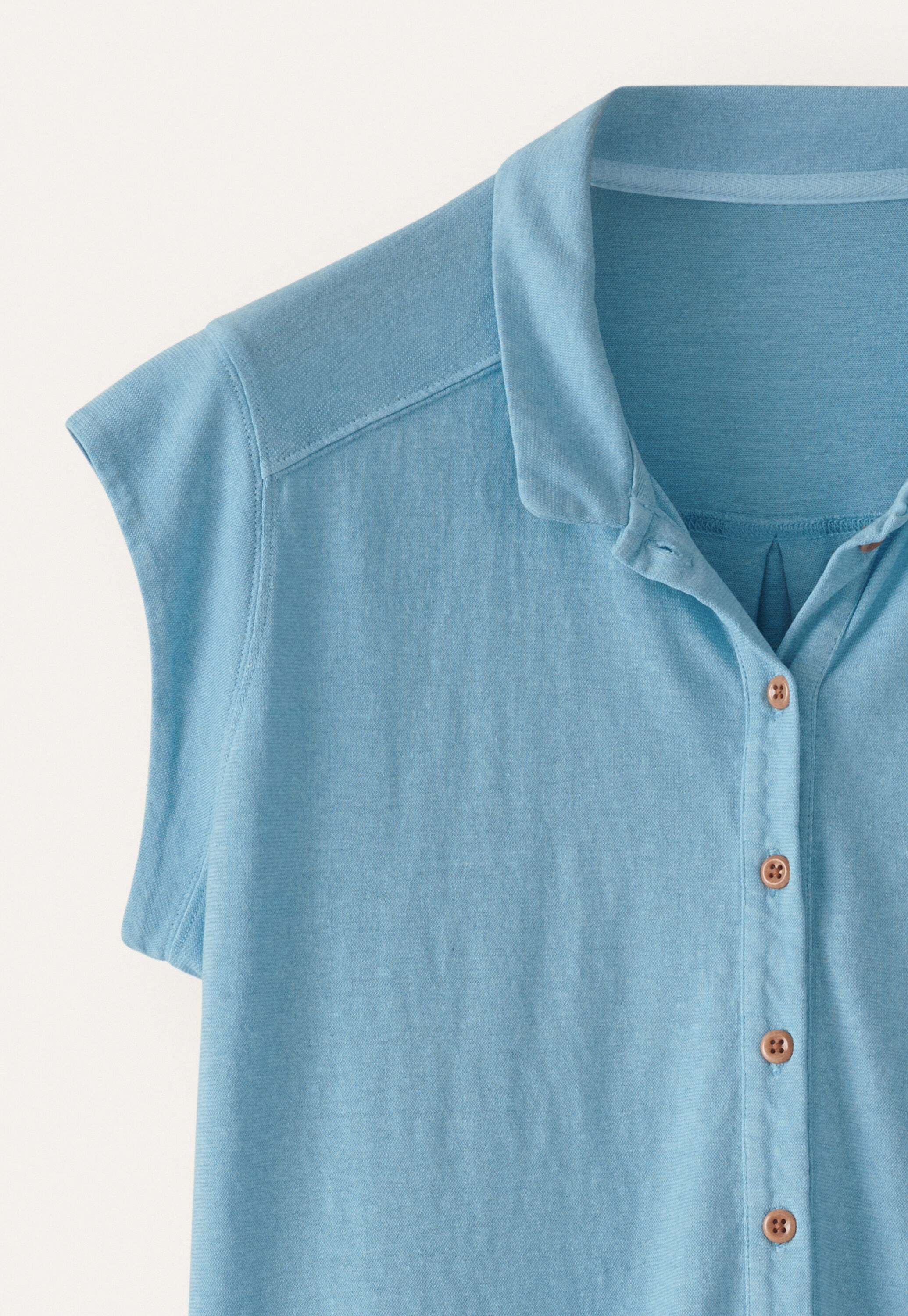 Cap-sleeve jersey shirt