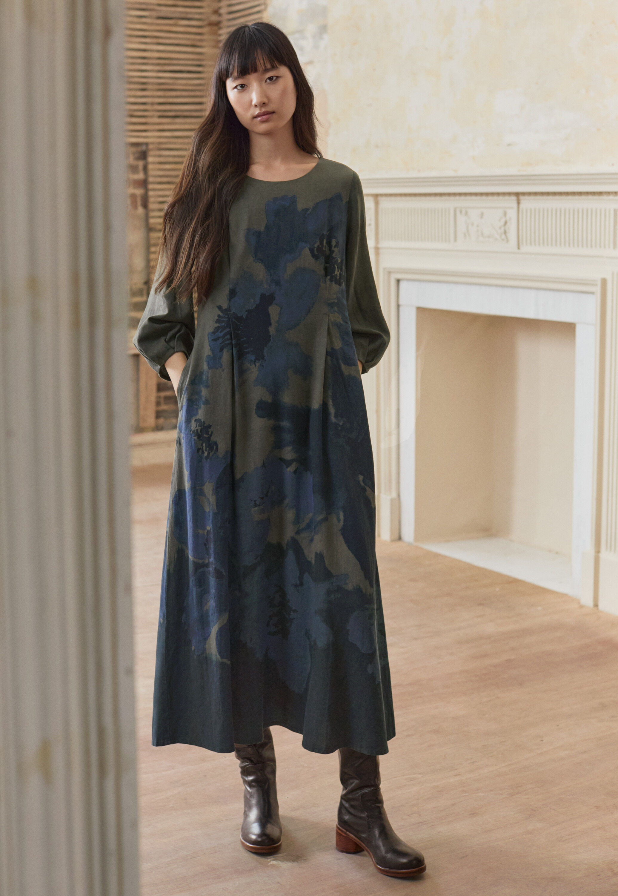 Long printed dress
