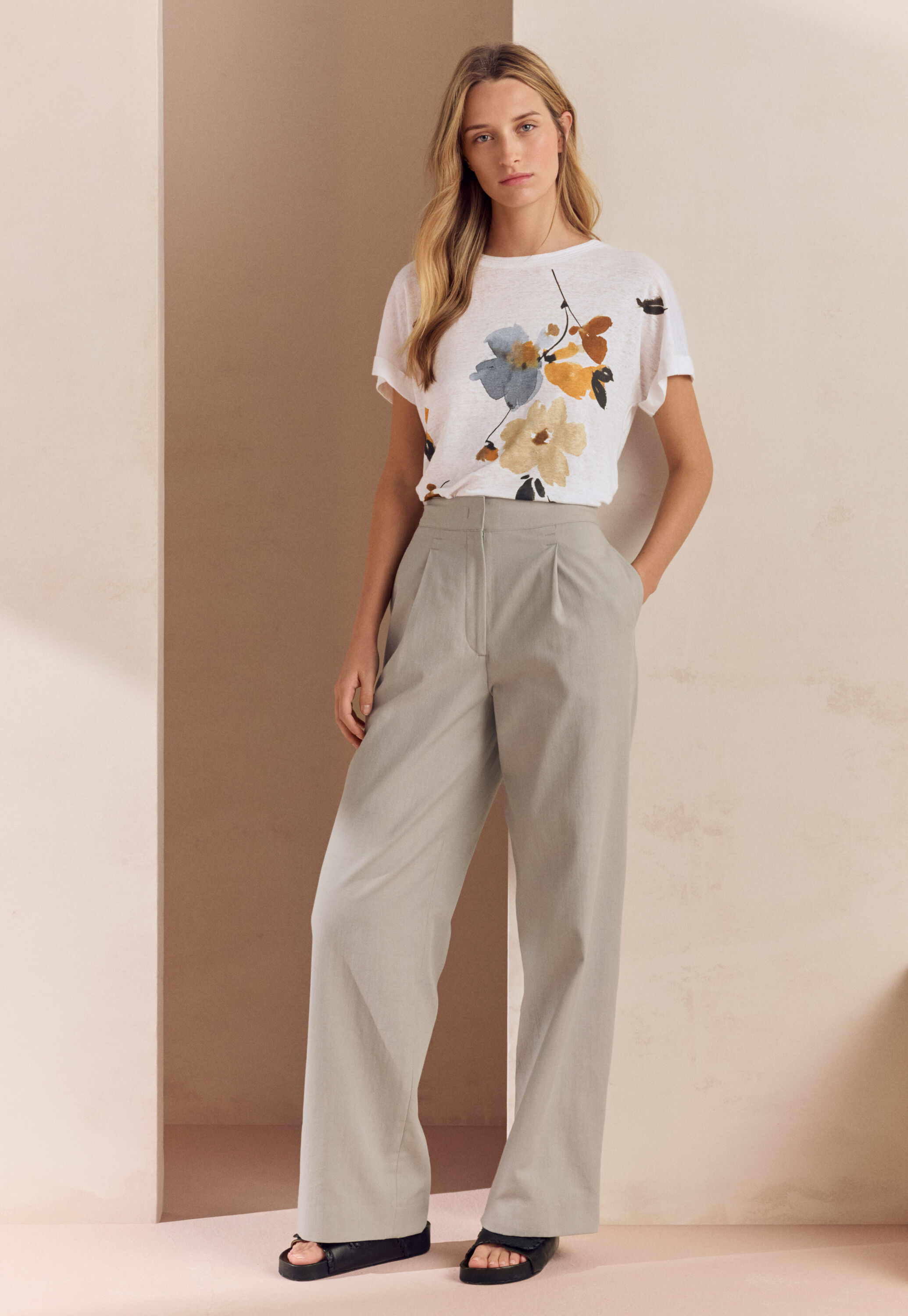 Pleat-front trousers