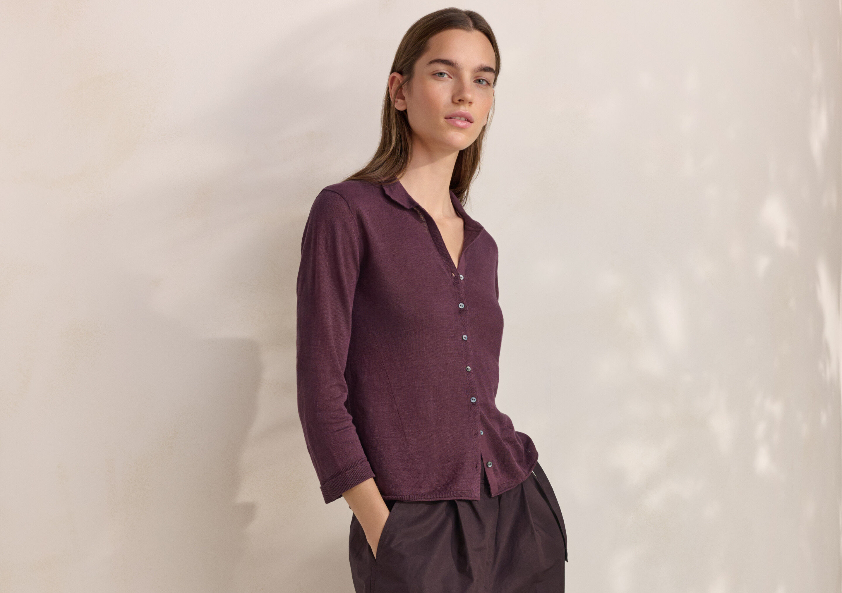 Collared cardigan
