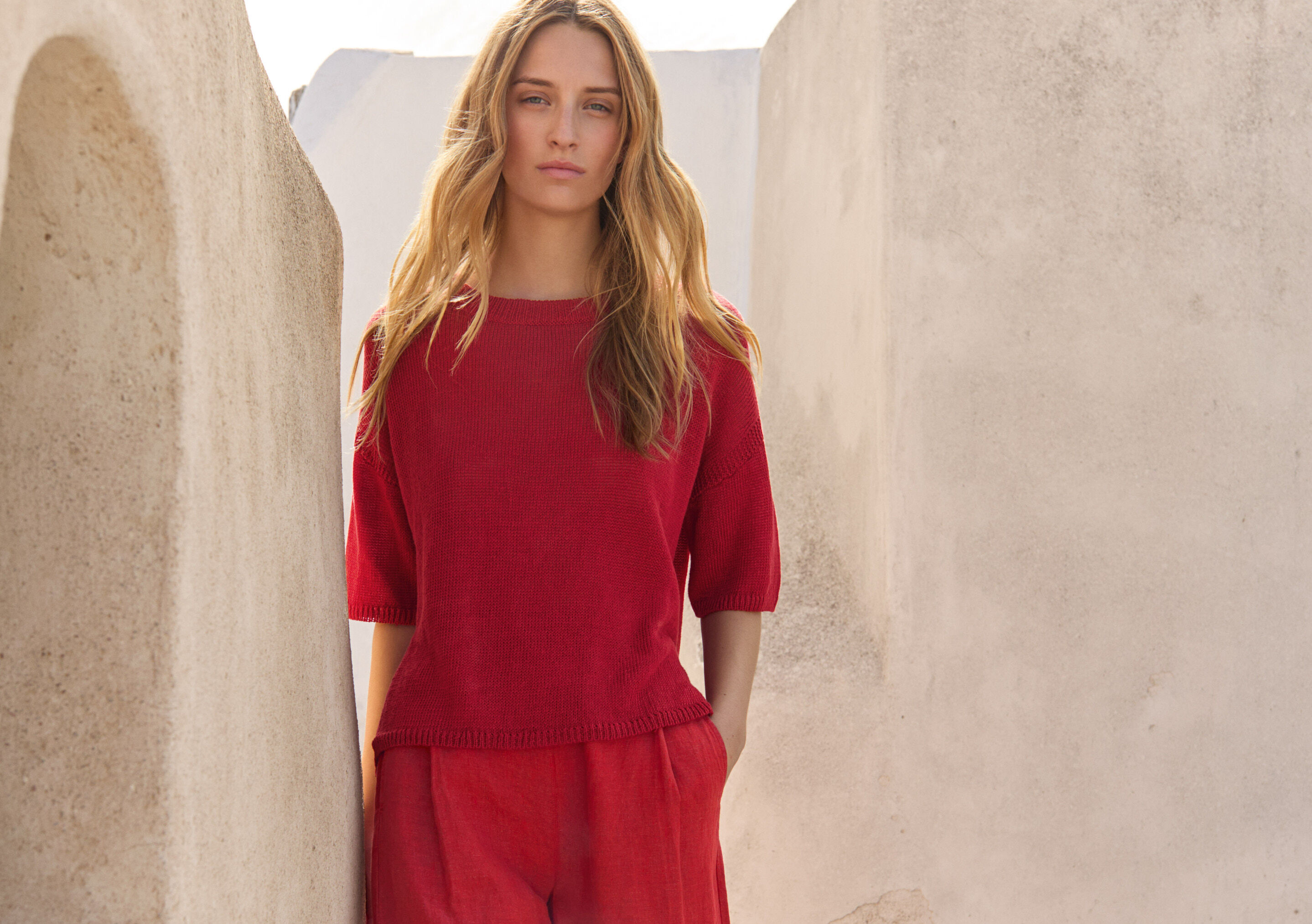 Short-sleeve sweater