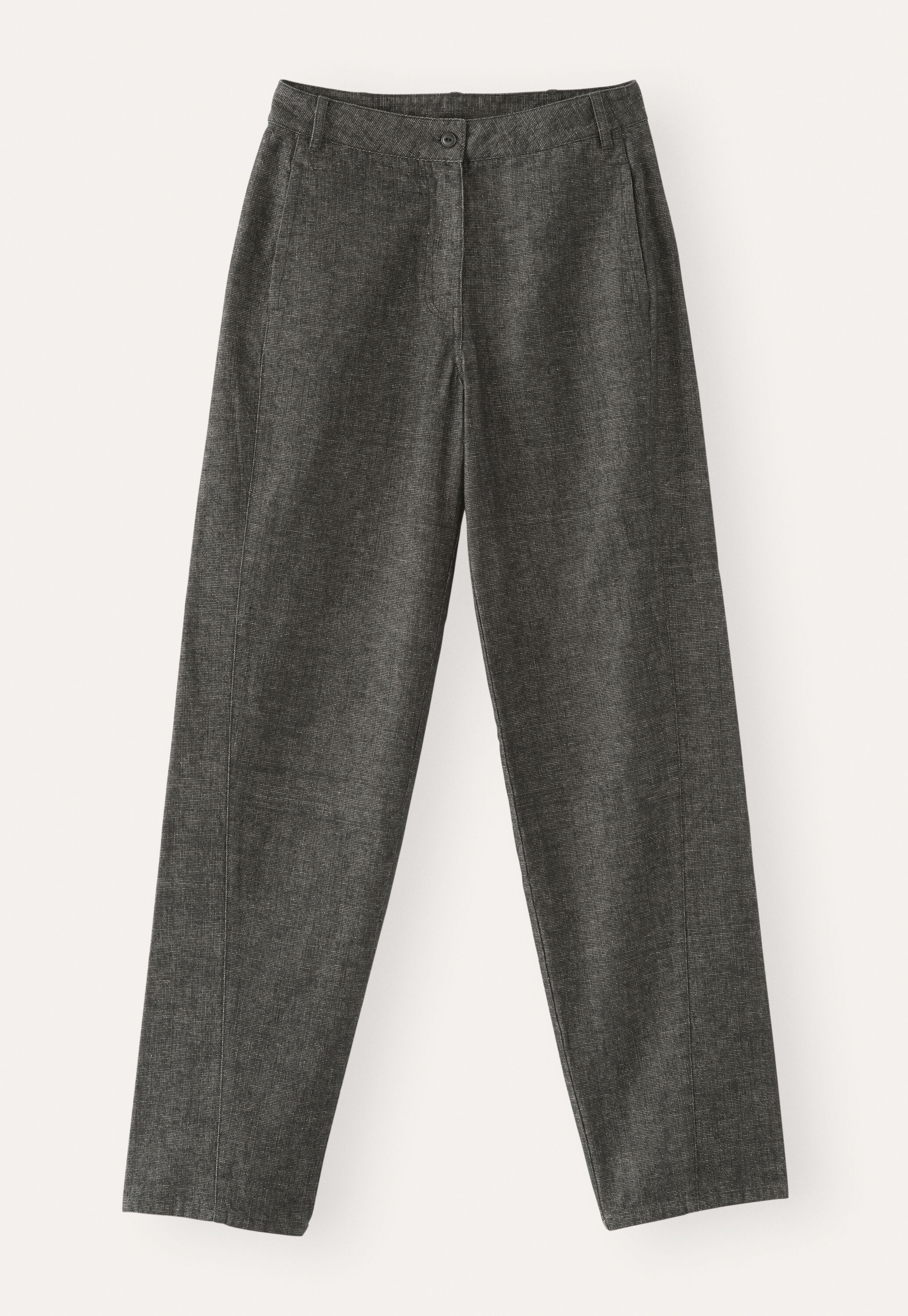 Curved-seam trousers