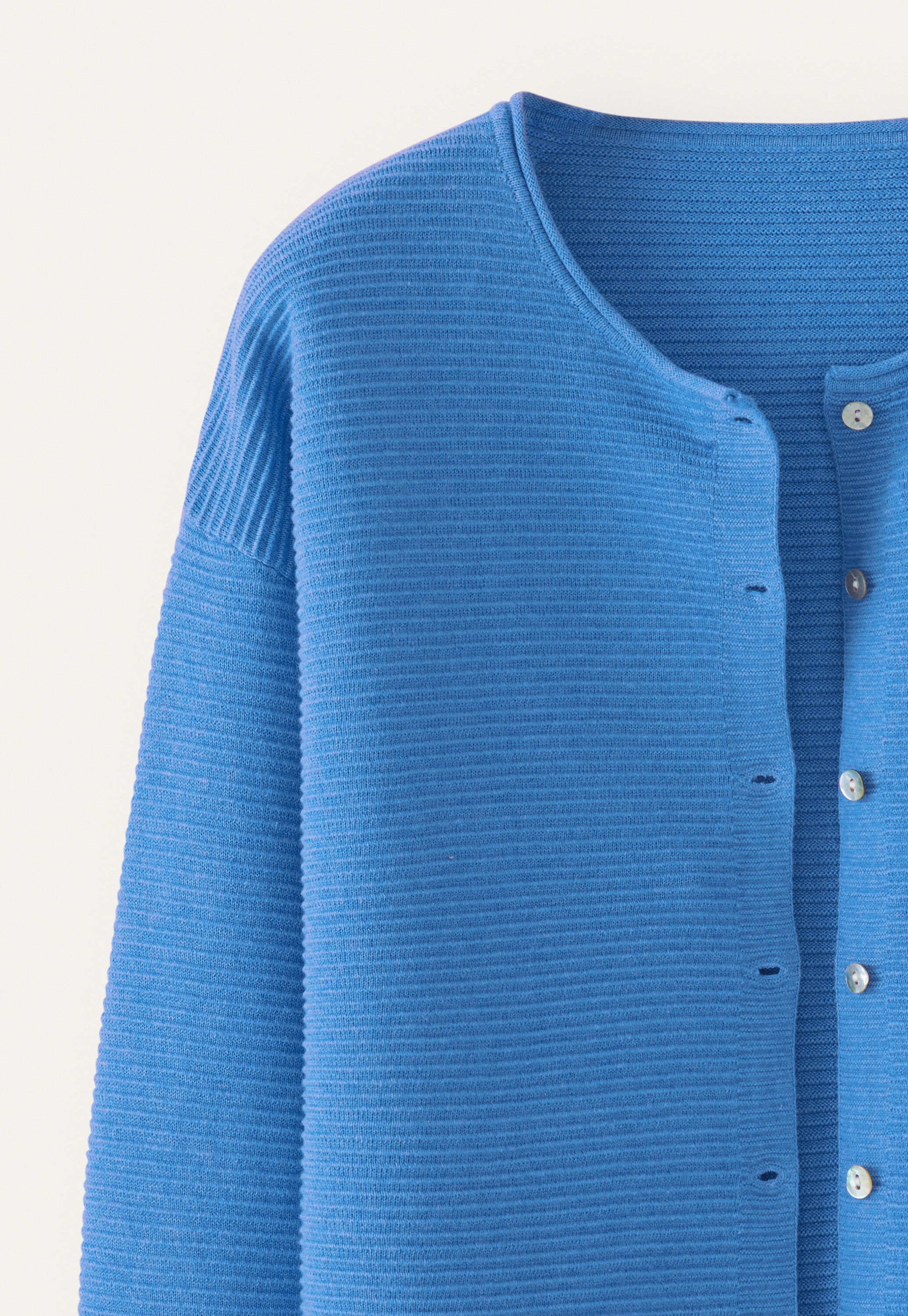 Ripple-stitch cardigan