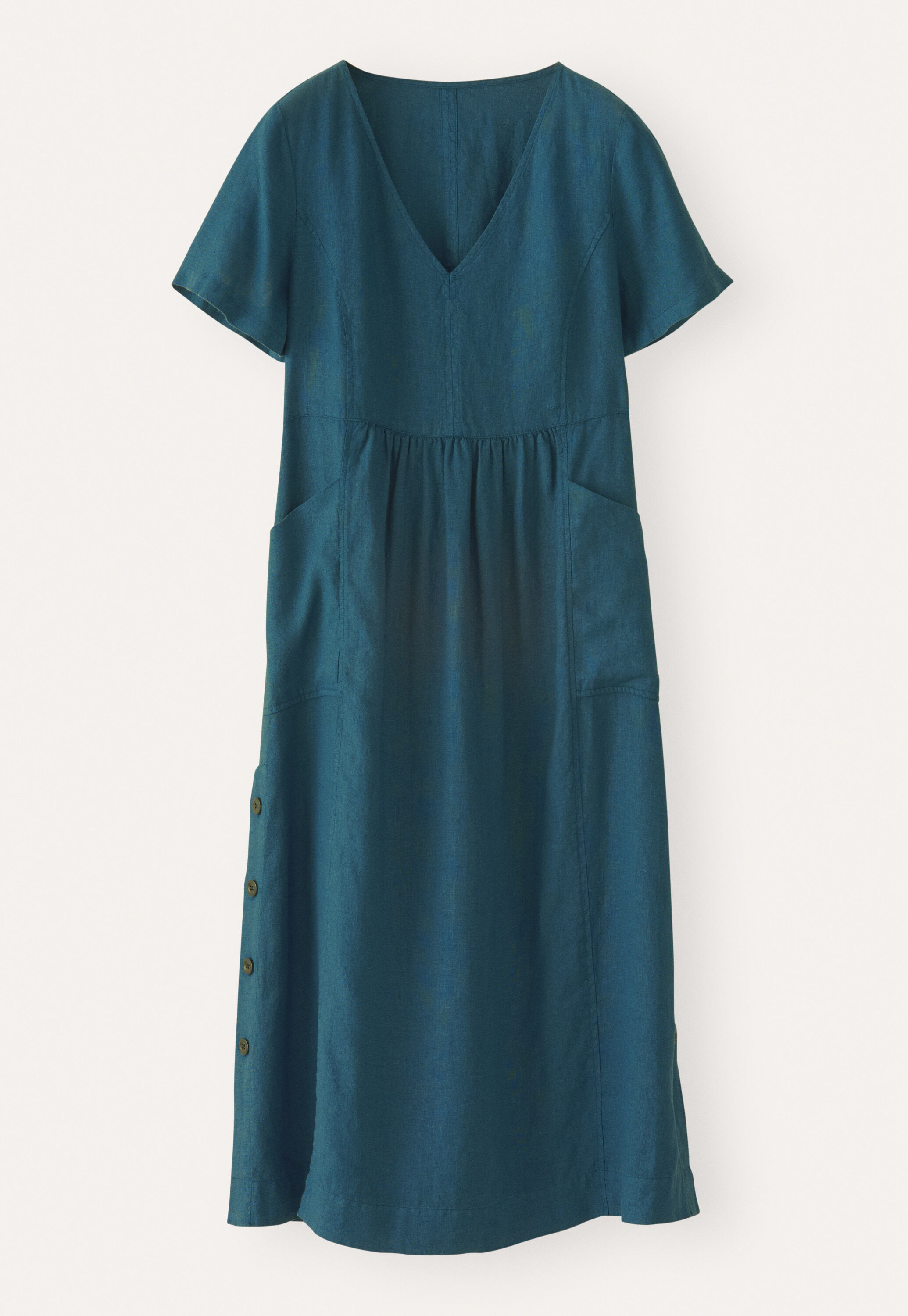 Short-sleeve v-neck dress