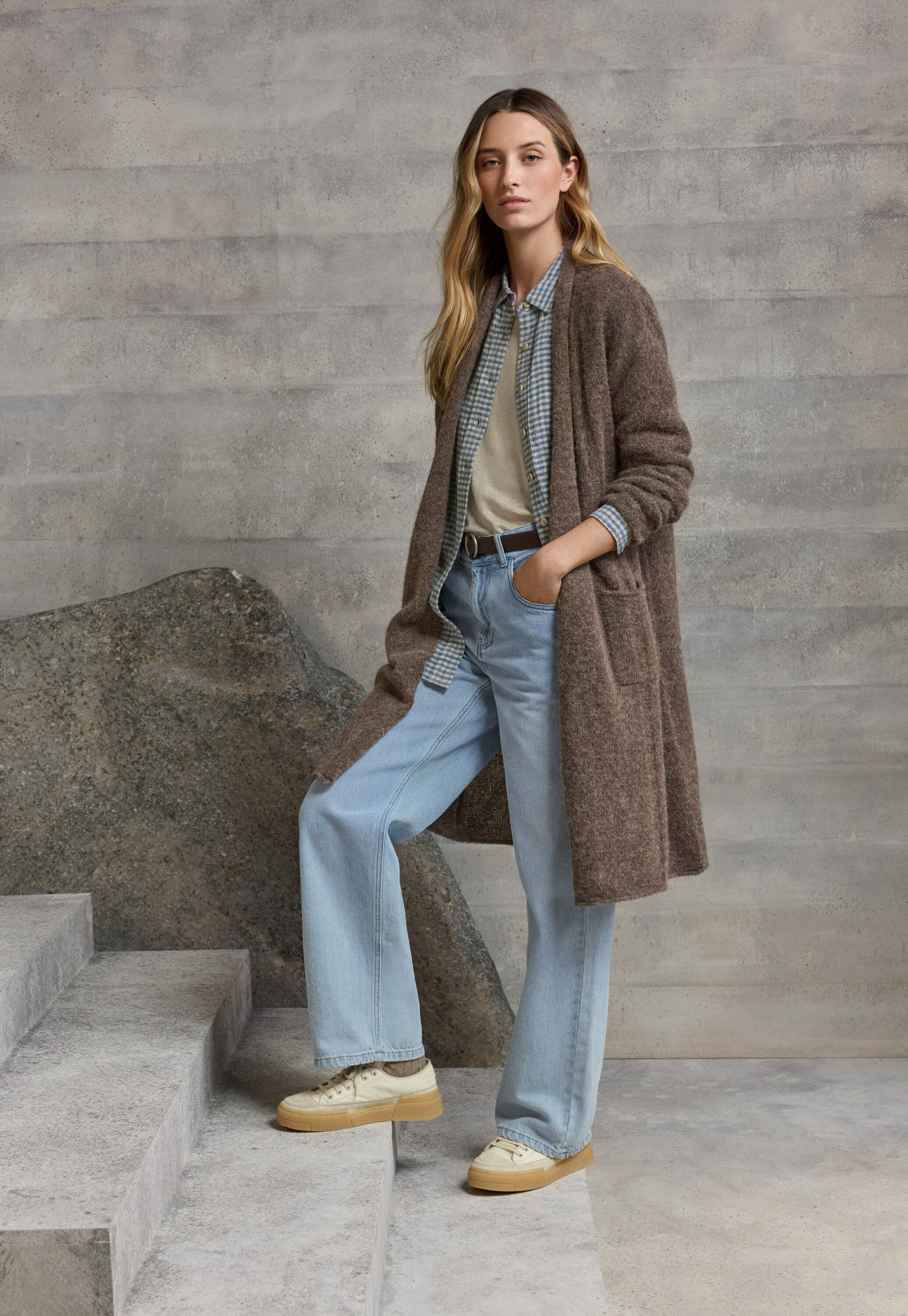Edge-to-edge cardigan