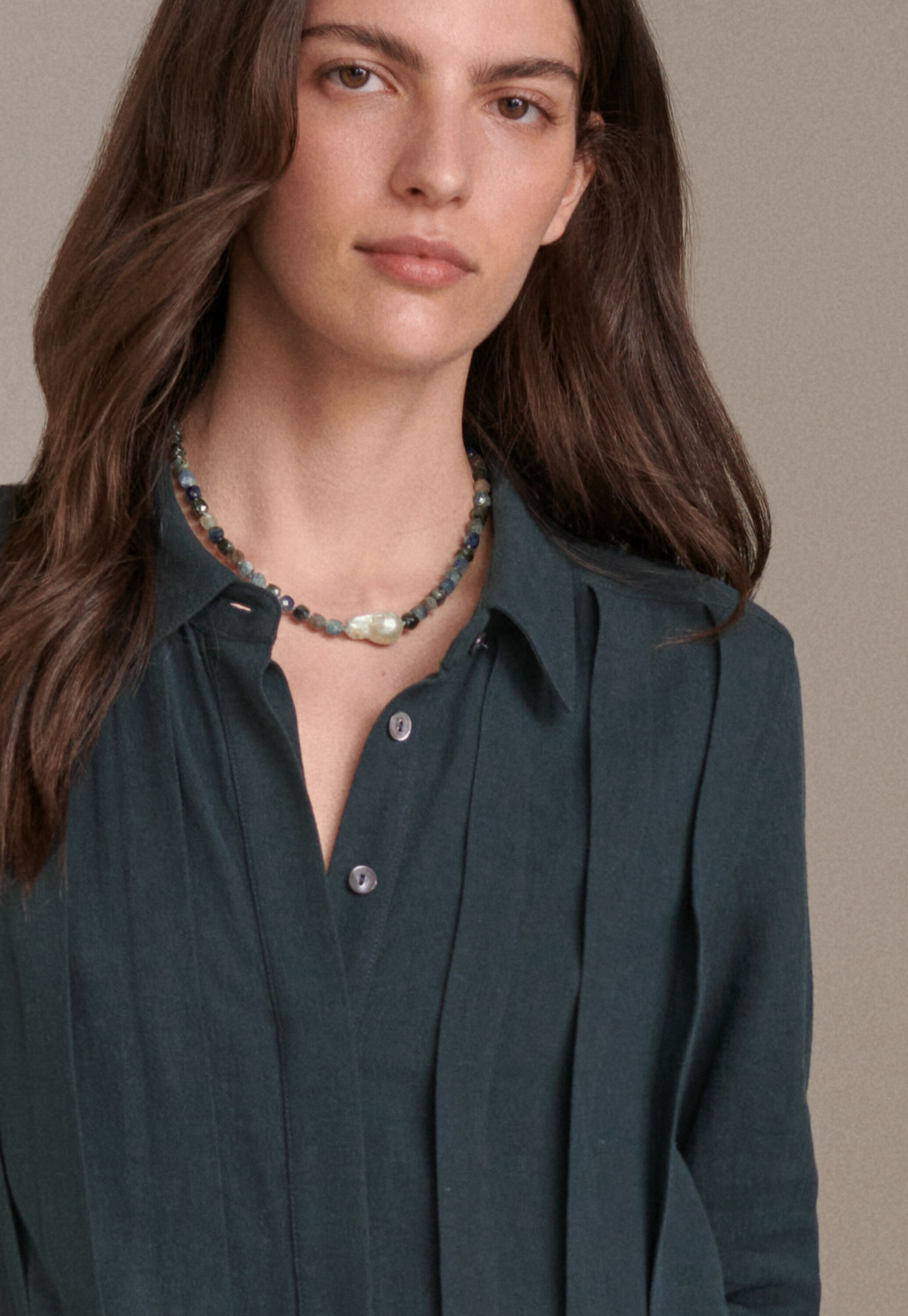 Beaded pearl necklace