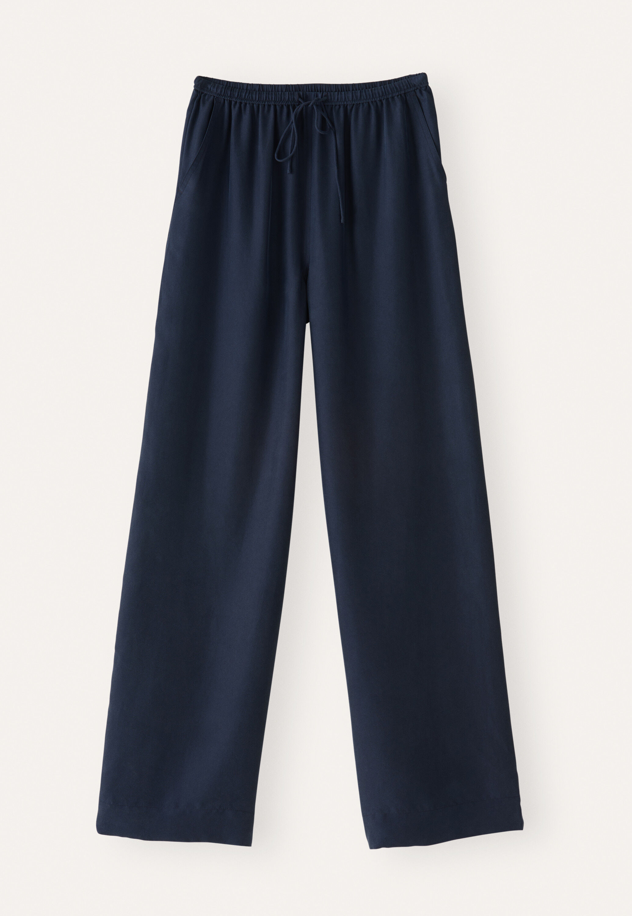Wide-leg drawstring trousers