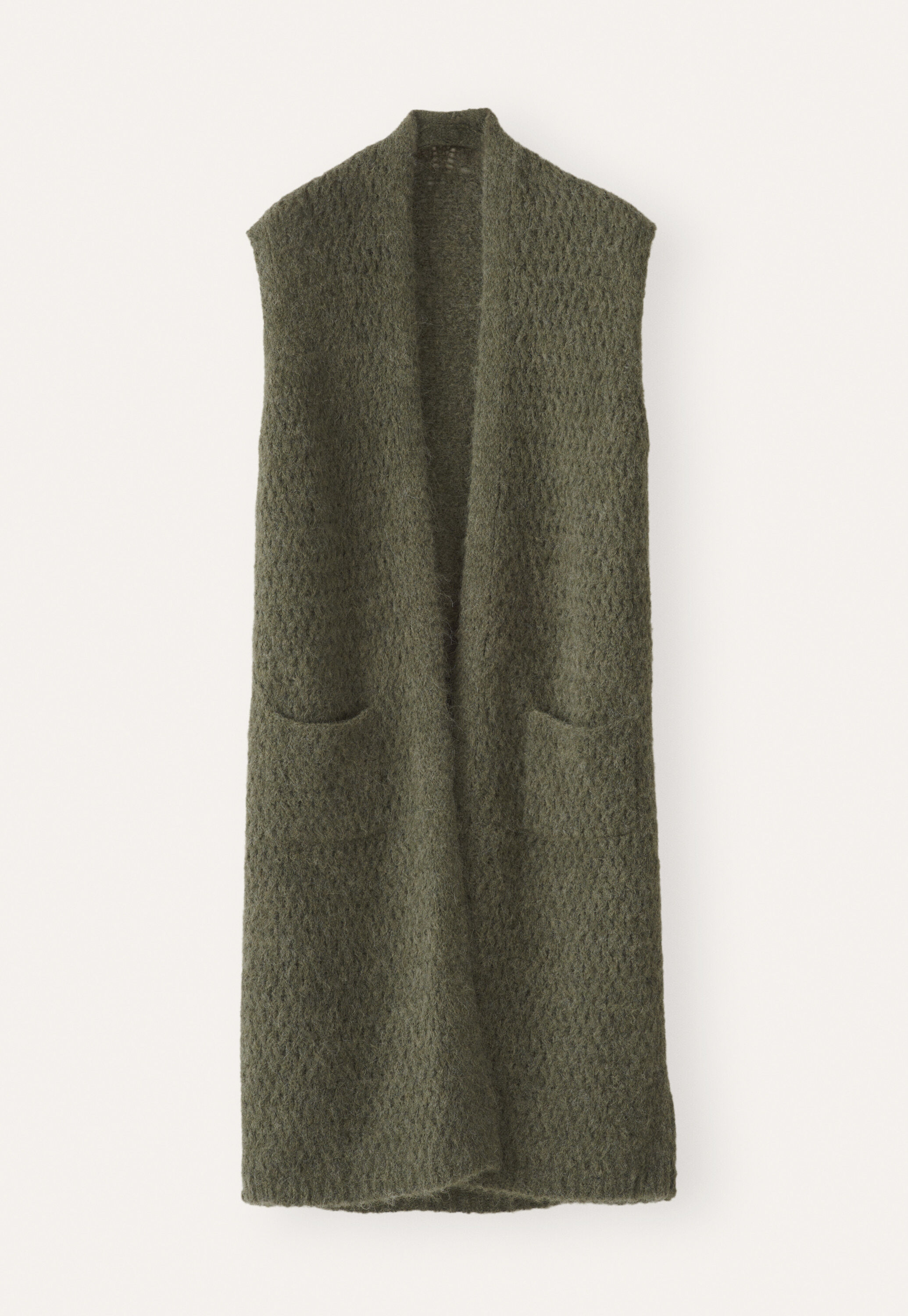 Long open-stitch waistcoat
