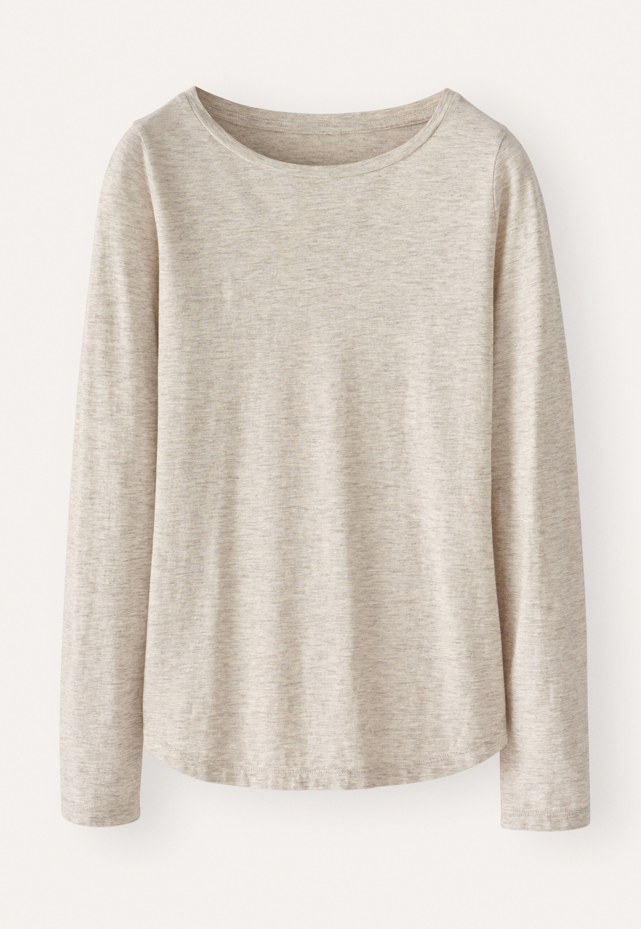 Round-neck top, Grey natural, large
