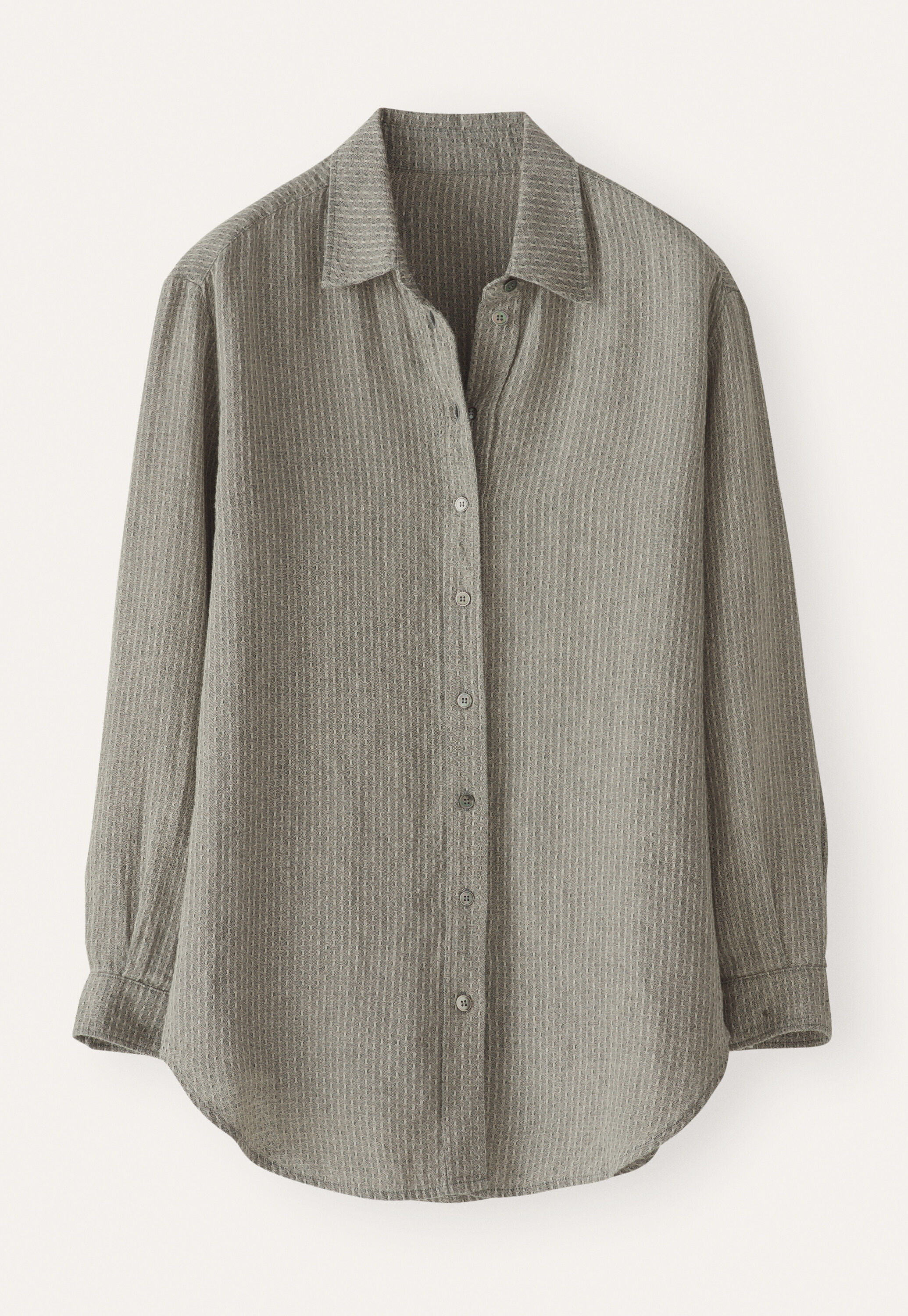 Textured weave overshirt