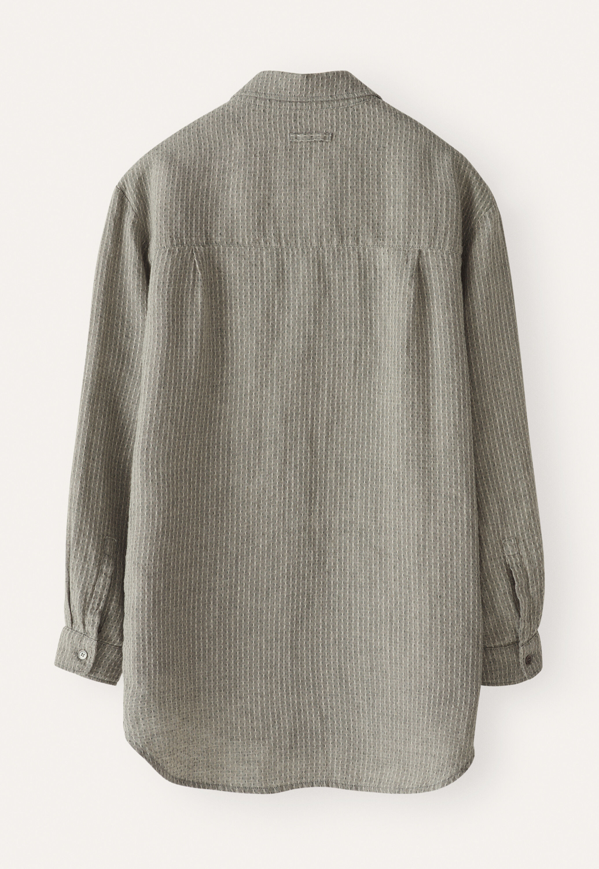 Textured weave overshirt