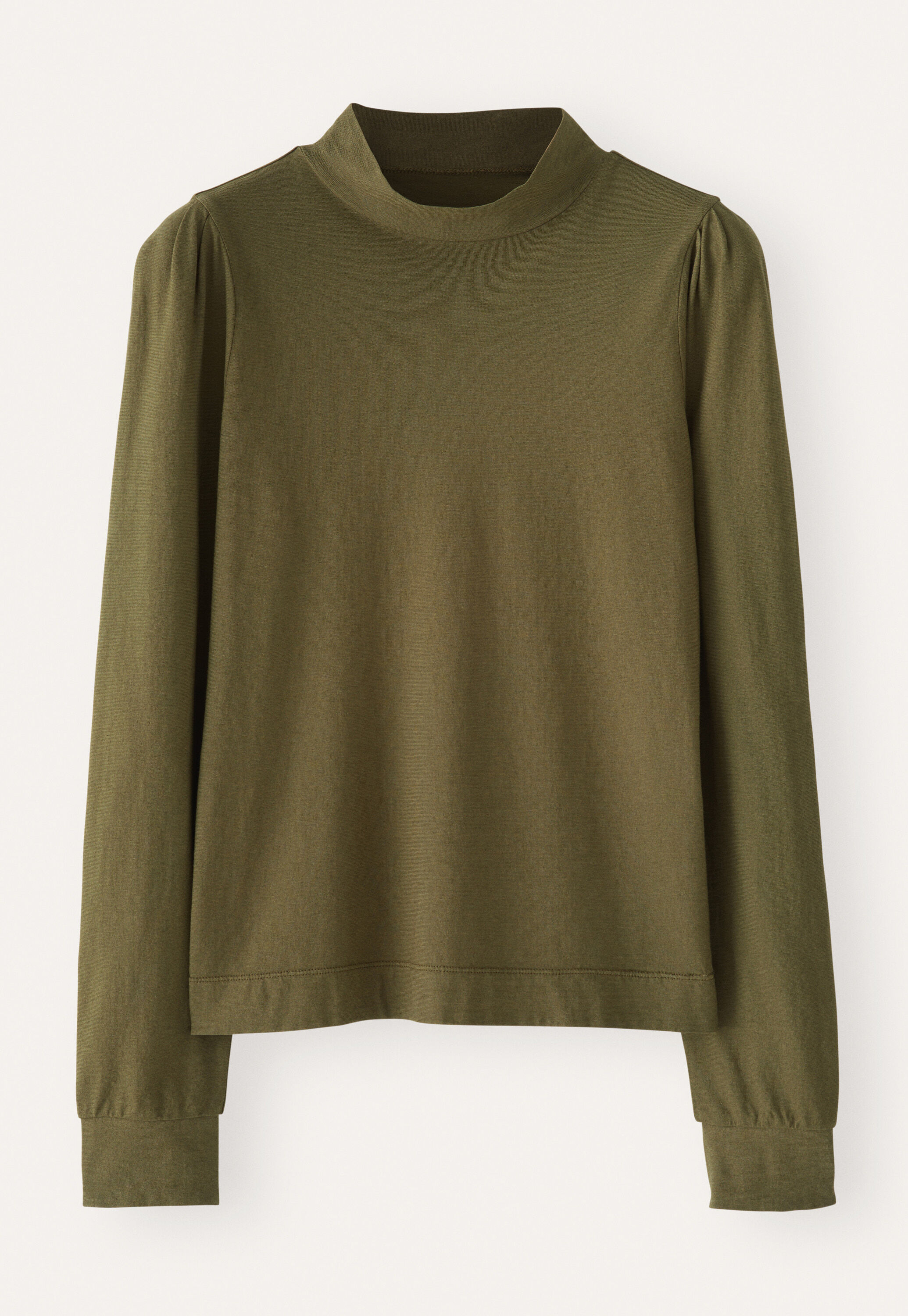 Jersey high-neck top