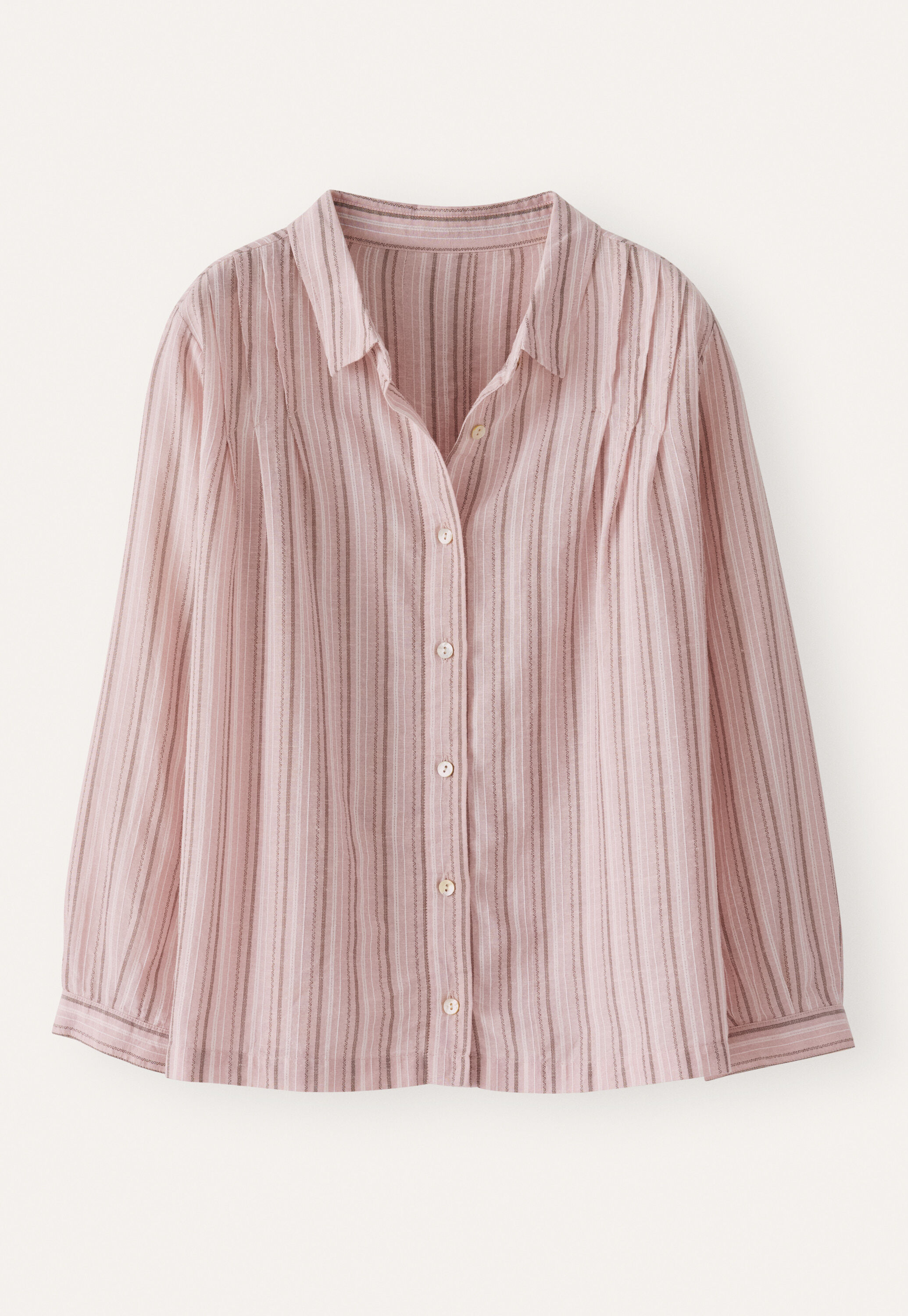 Striped pleated shirt