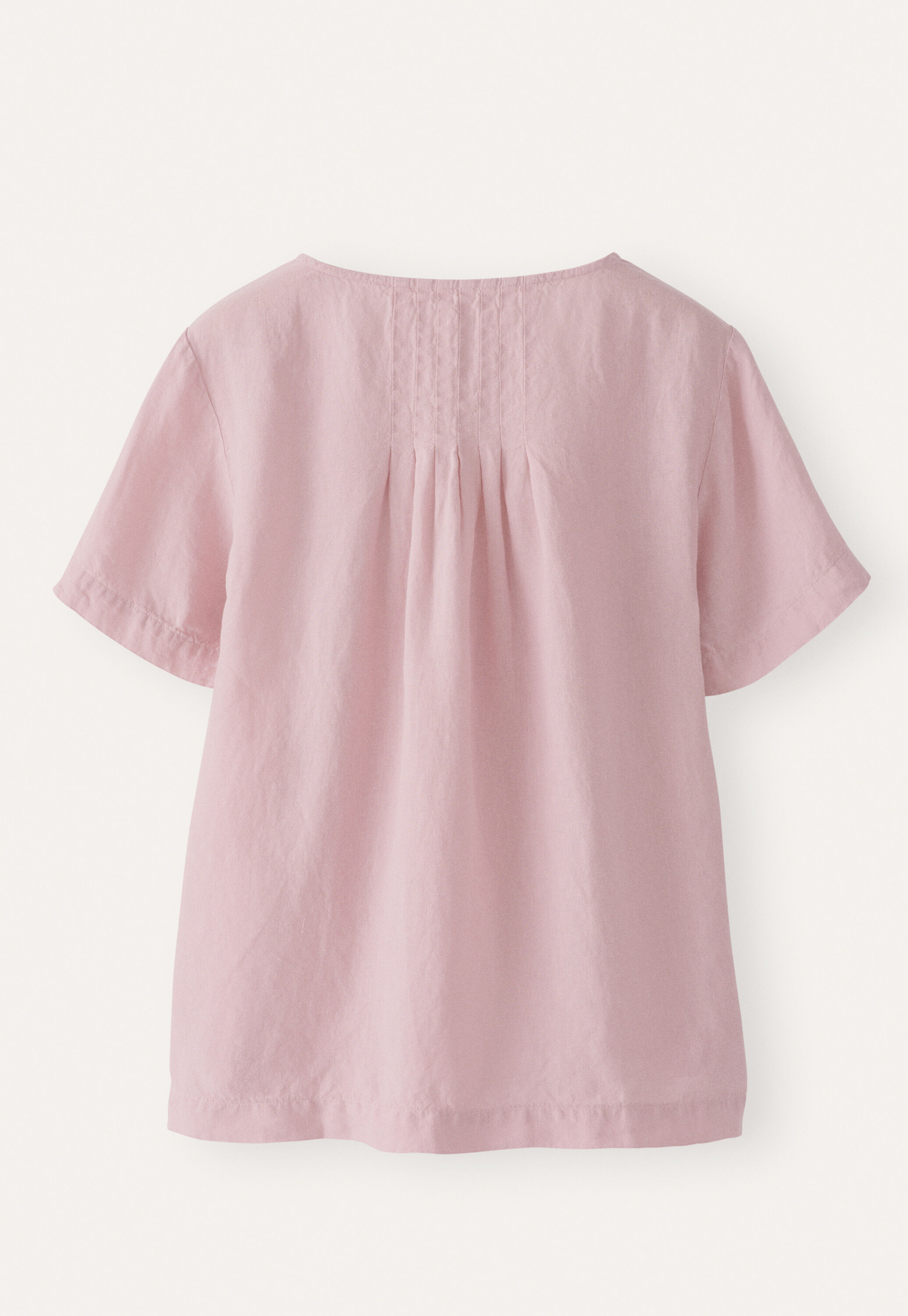 Pleated short-sleeve top