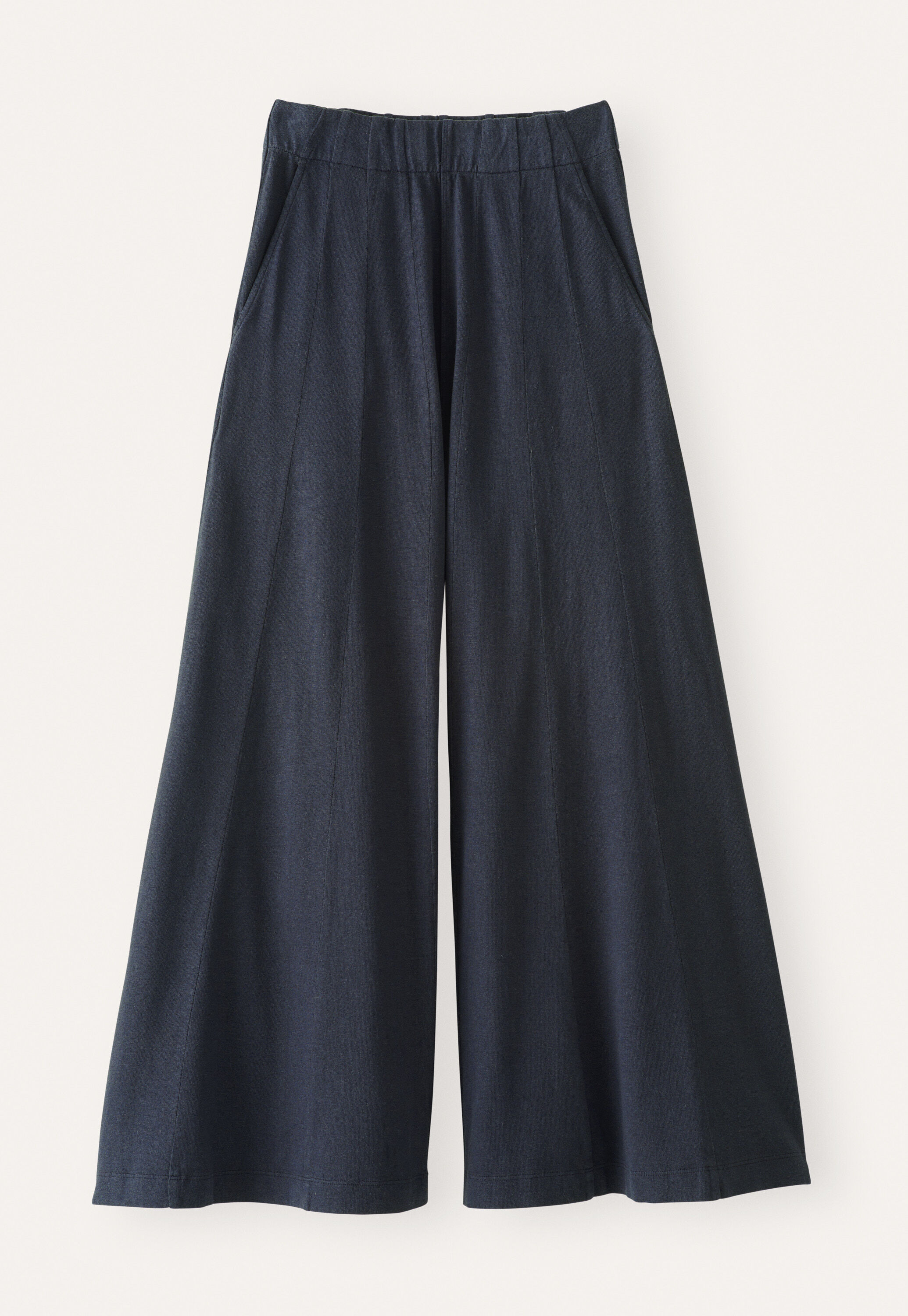 Wide-leg jersey trousers