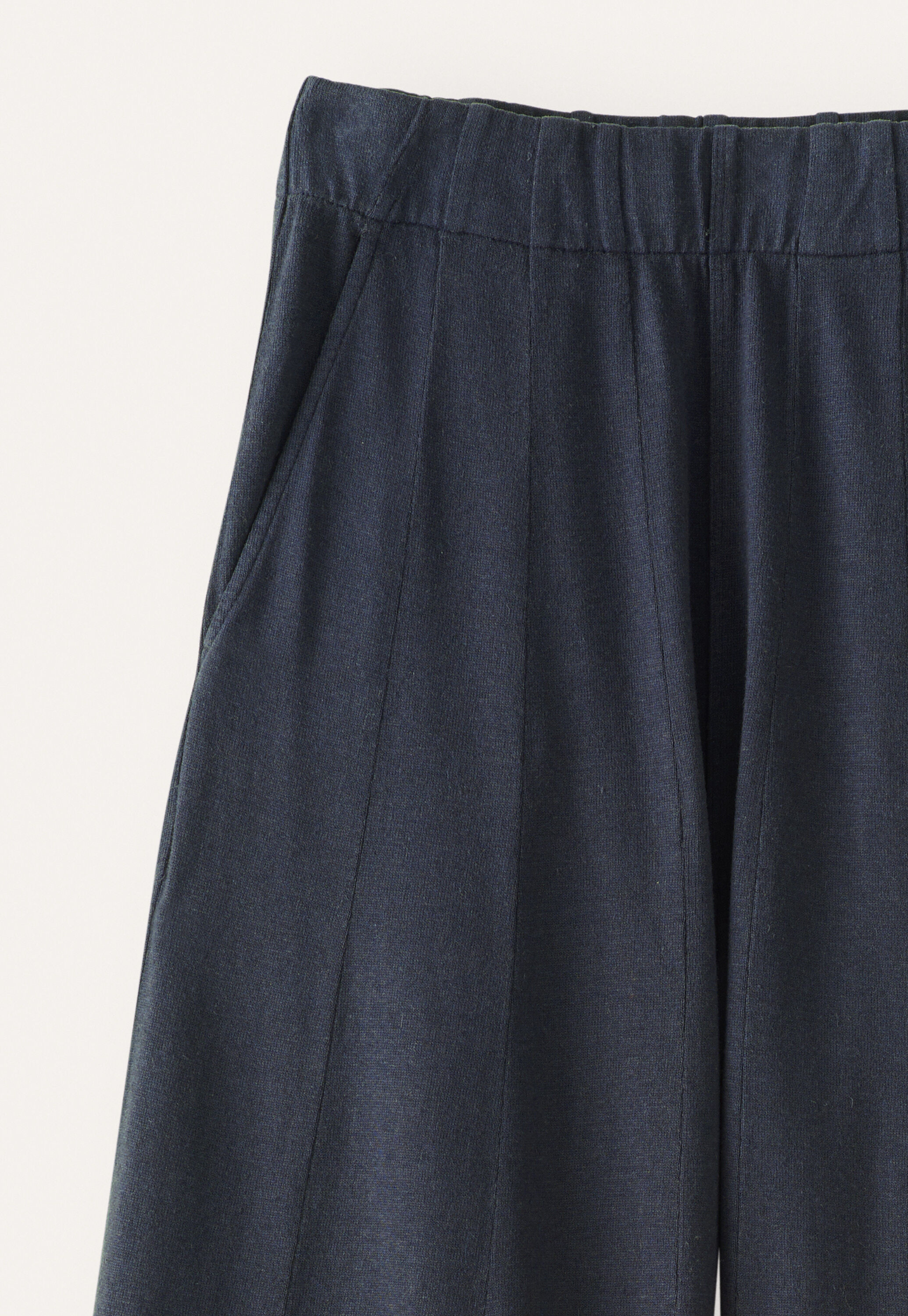 Wide-leg jersey trousers