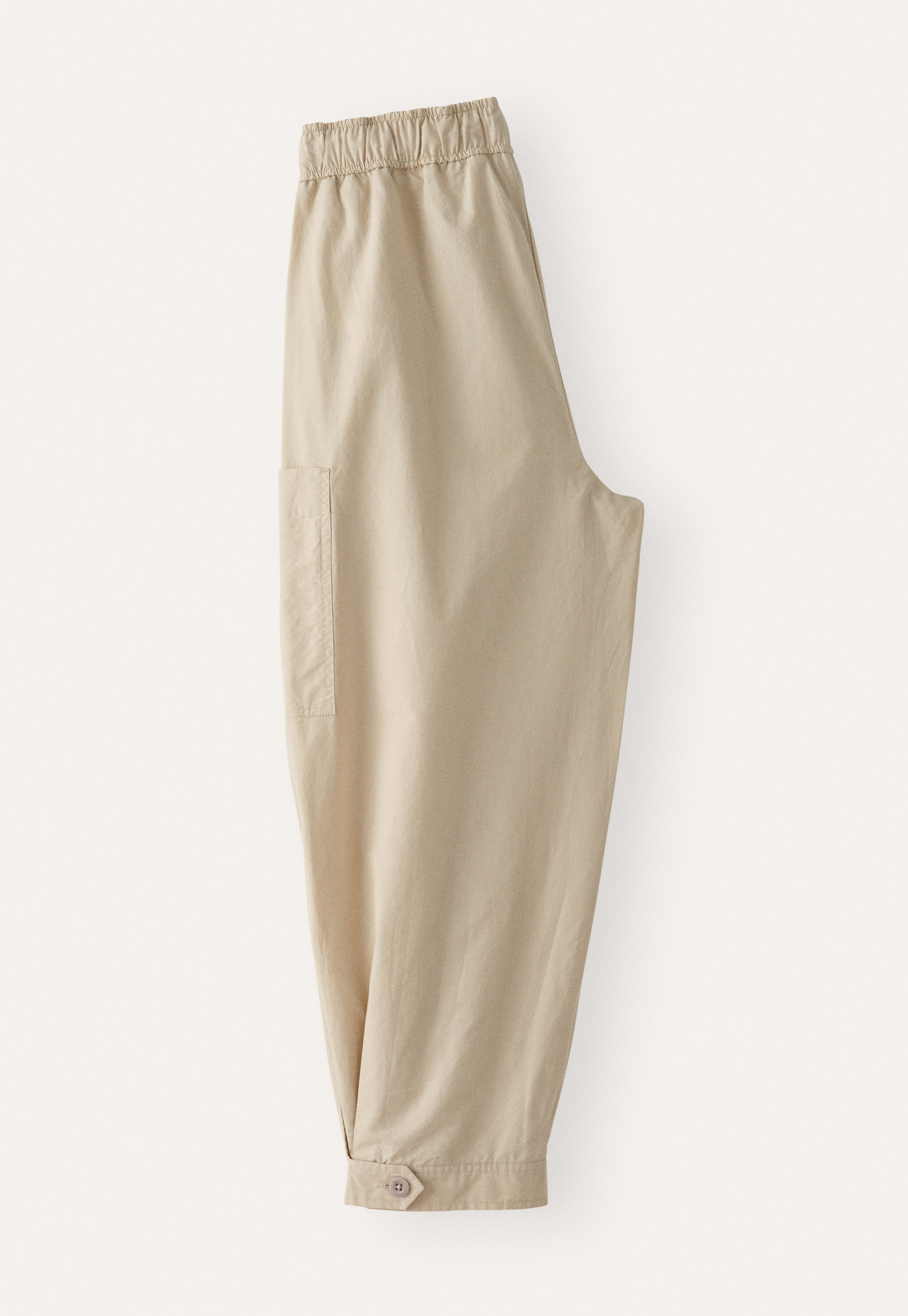Cropped pull-on trousers