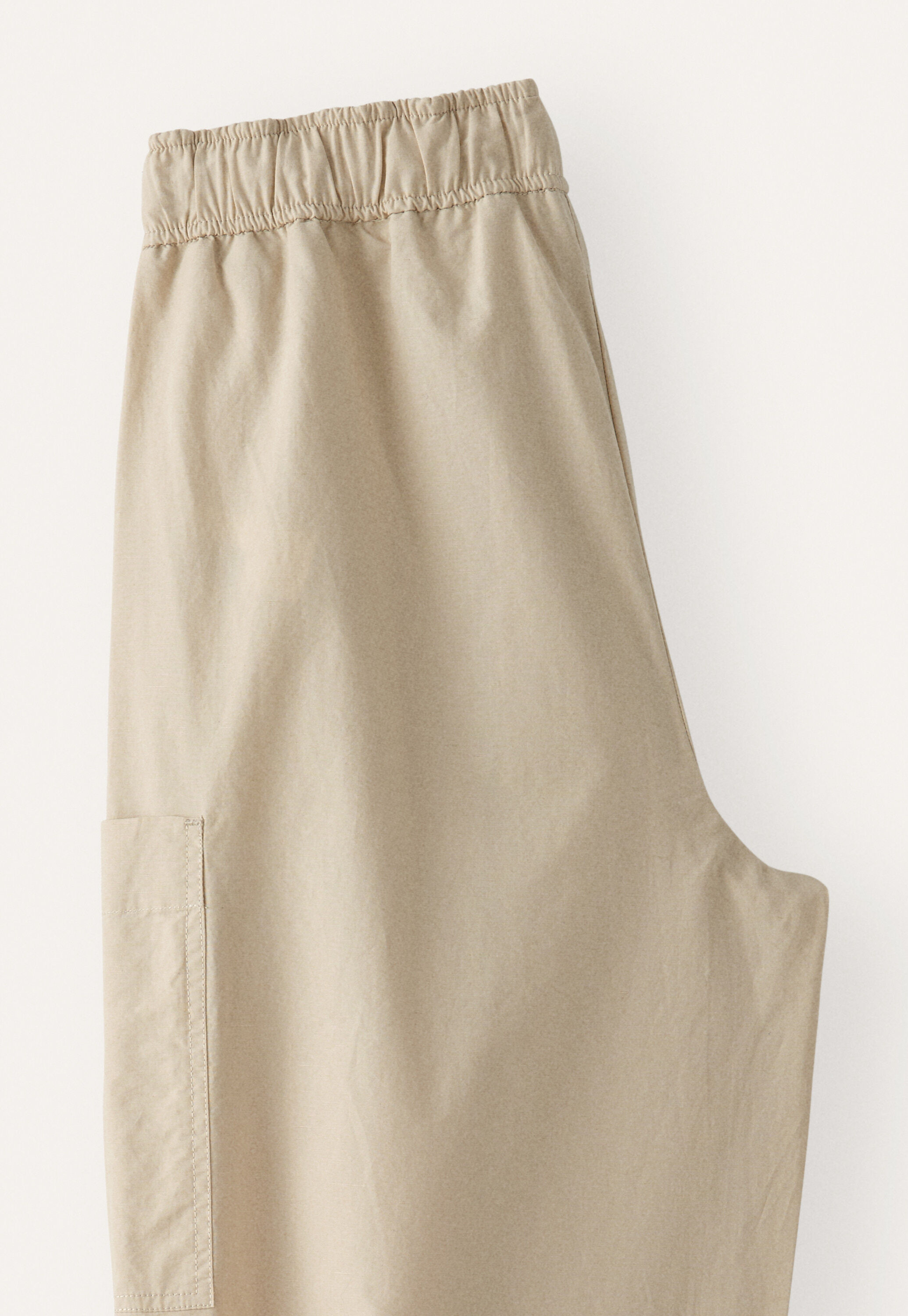 Cropped pull-on trousers