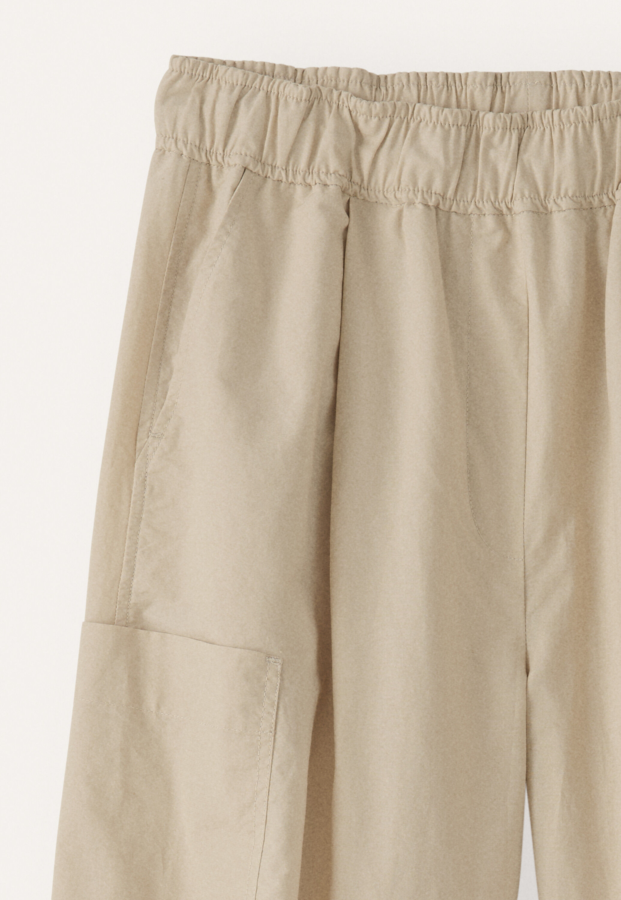 Cropped pull-on trousers