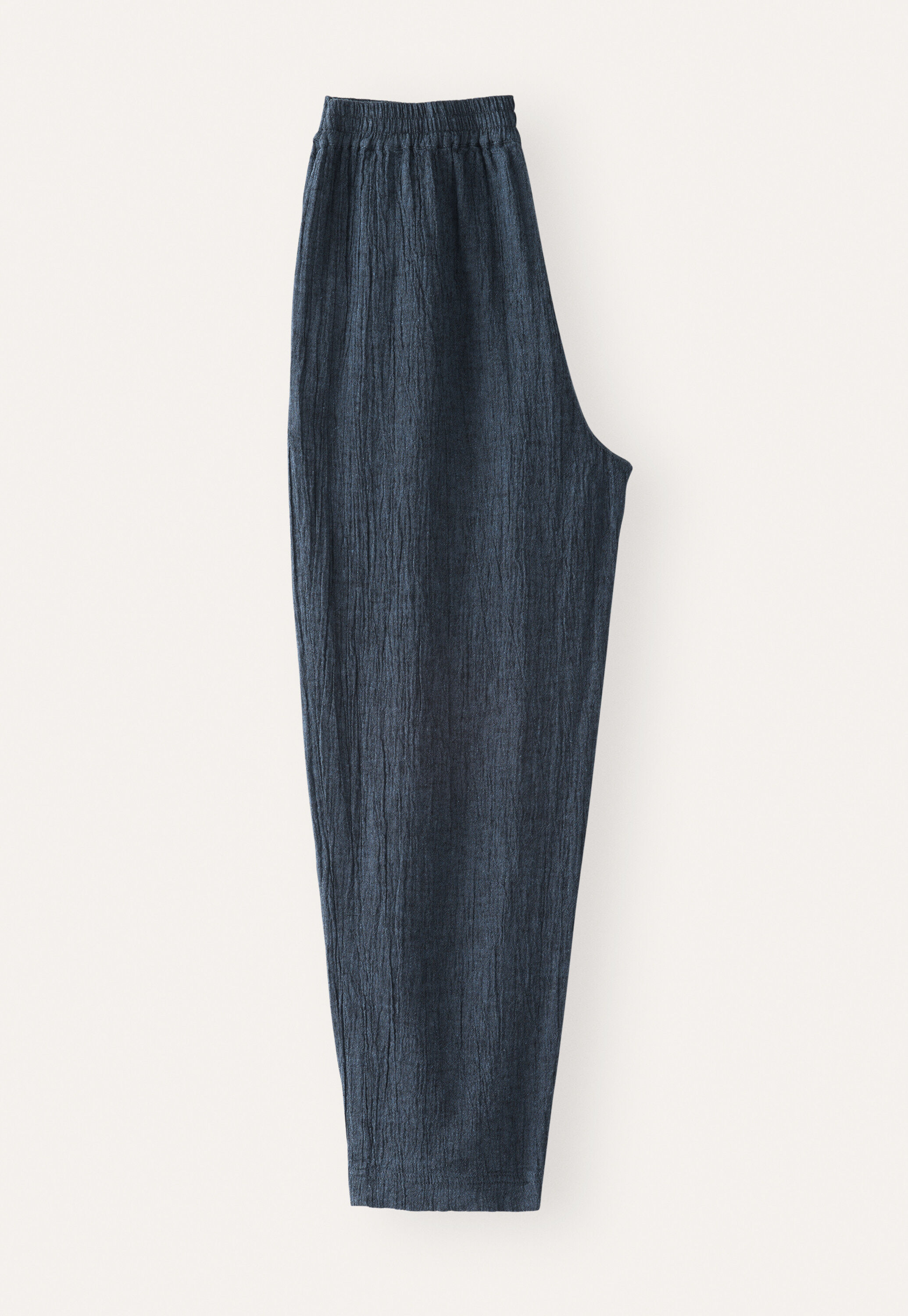 Crinkle tapered trousers