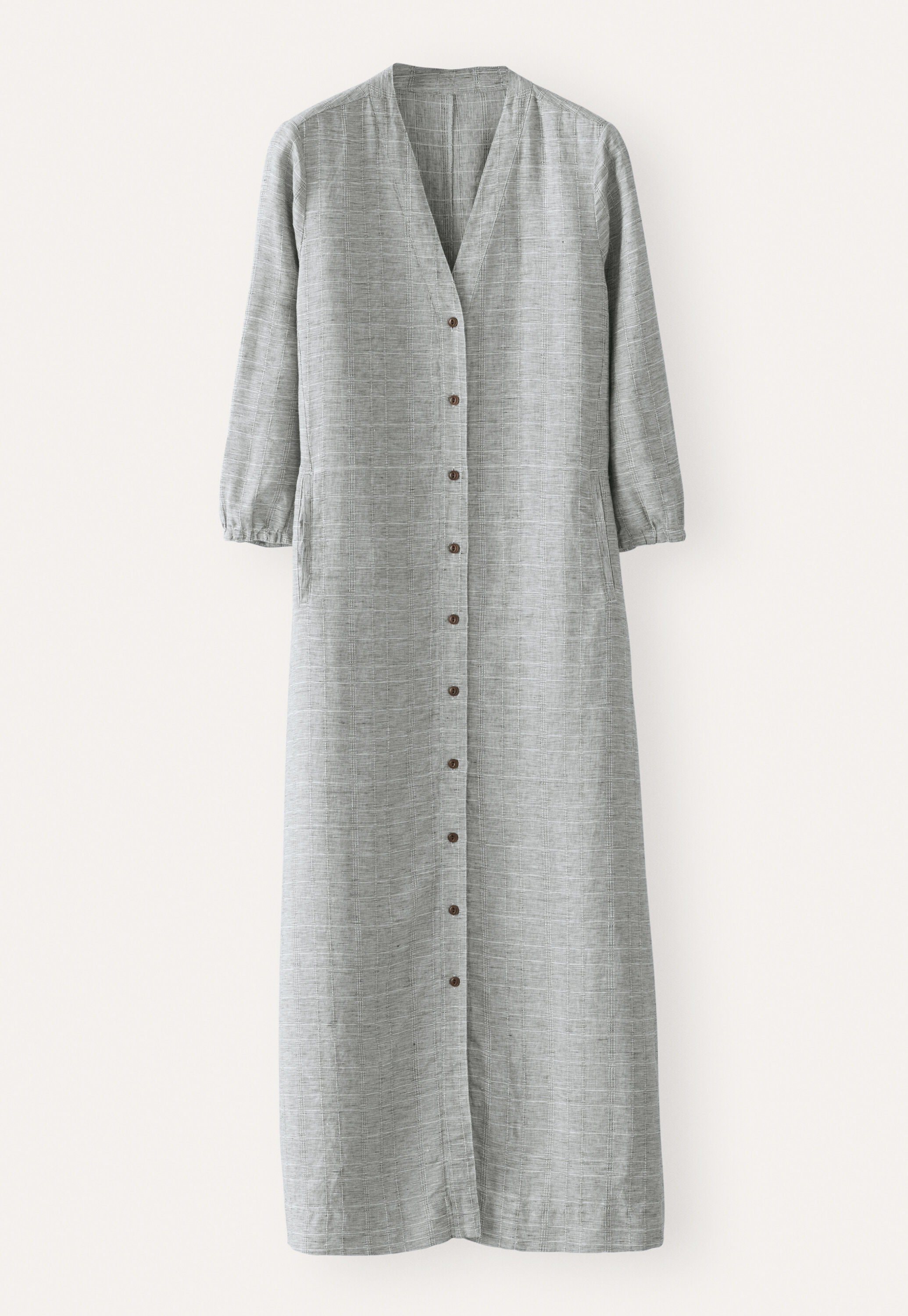 grey linen dresses POETRY Long sleeve