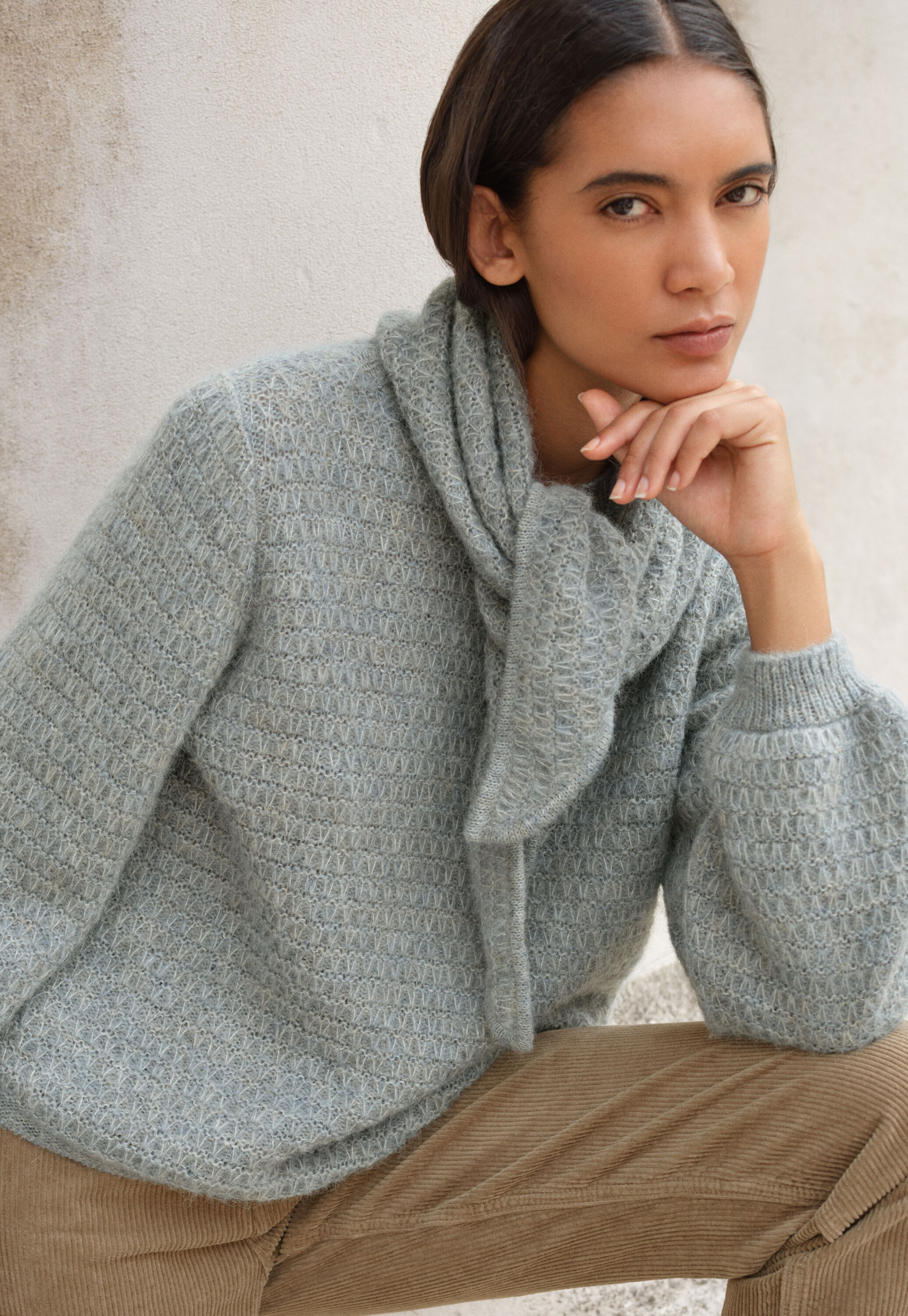 Zip-front cardigan