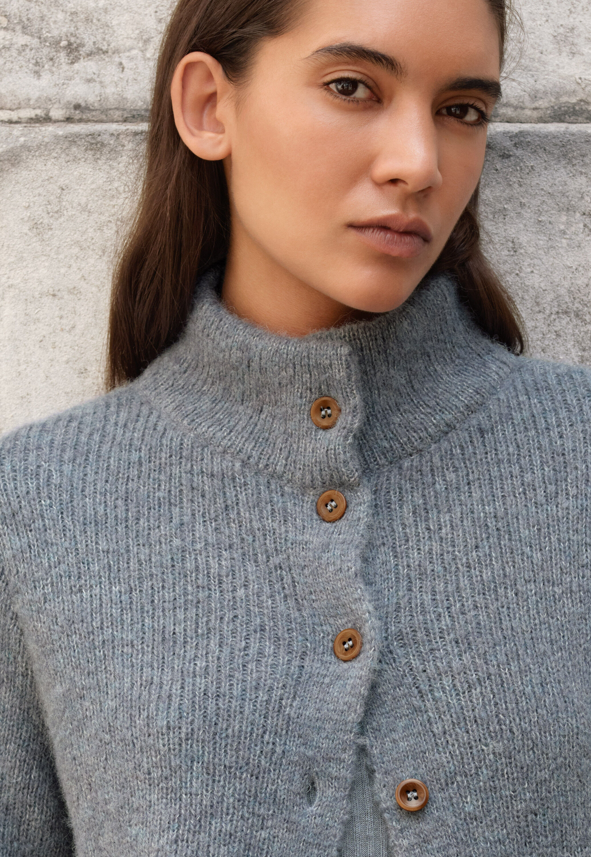 Zip-front cardigan