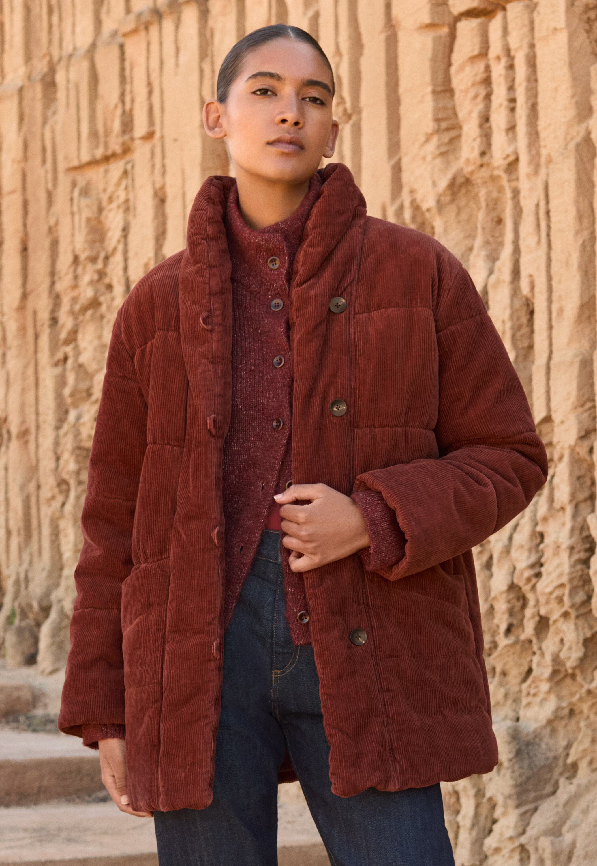 Button-through cardigan