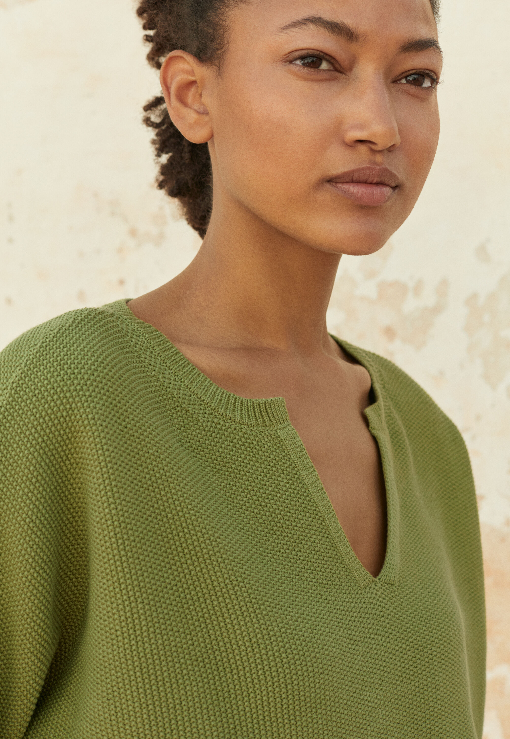 Notch-neck sweater