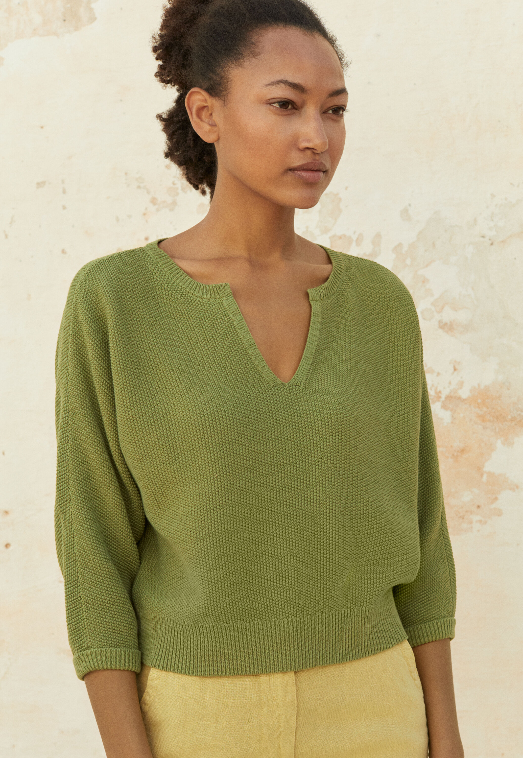 Notch-neck sweater