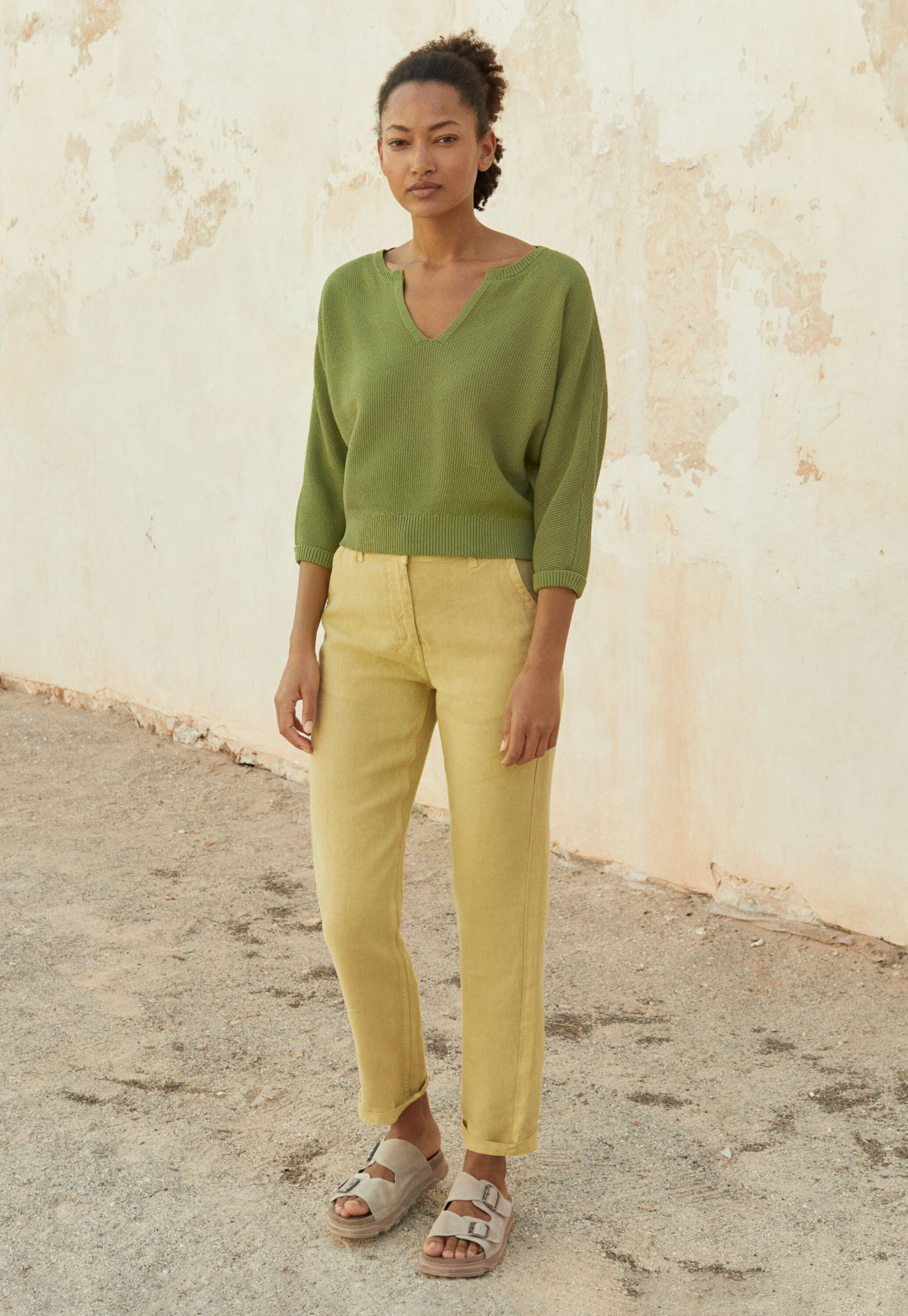 Notch-neck sweater