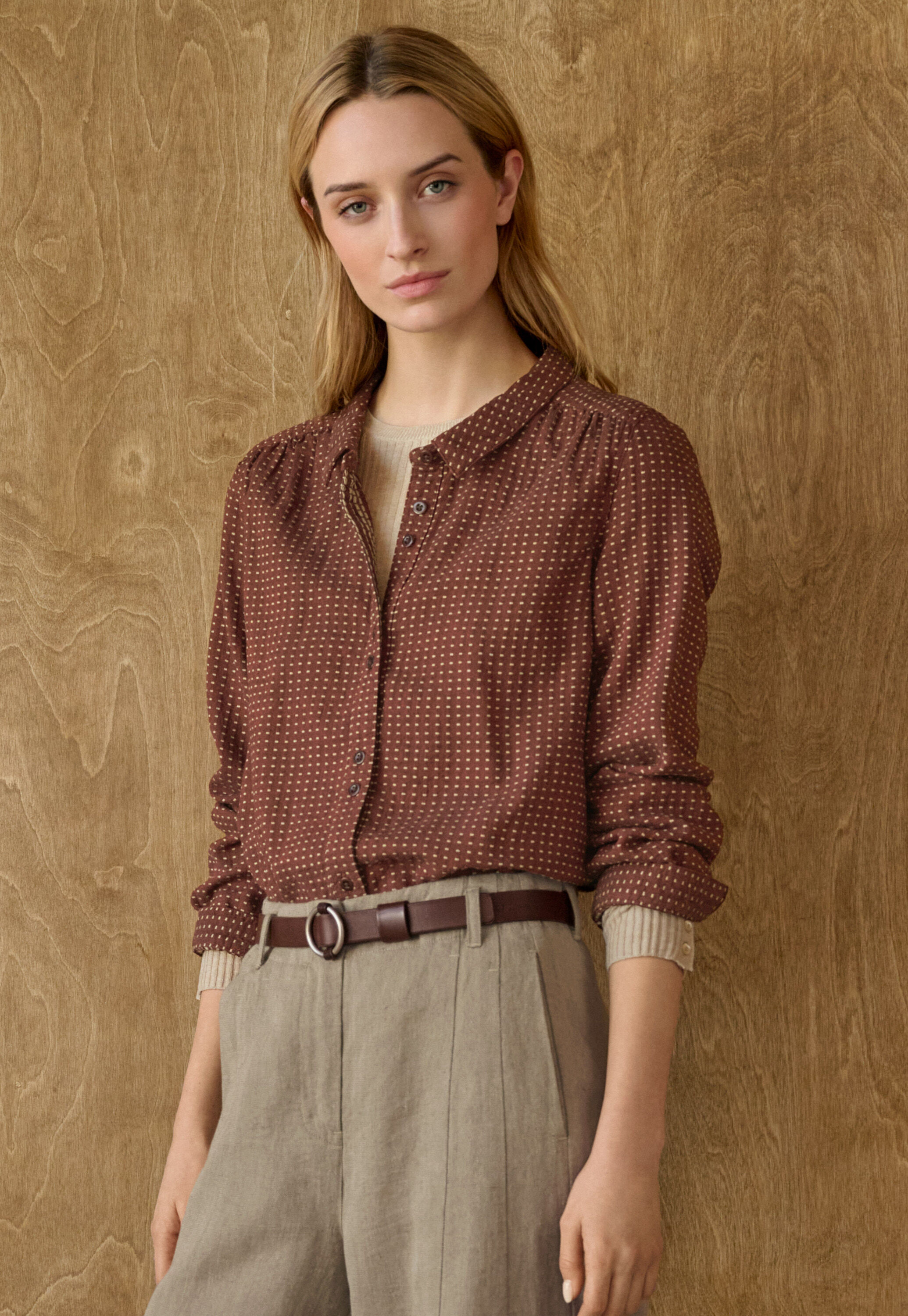 Peplum-detail dress