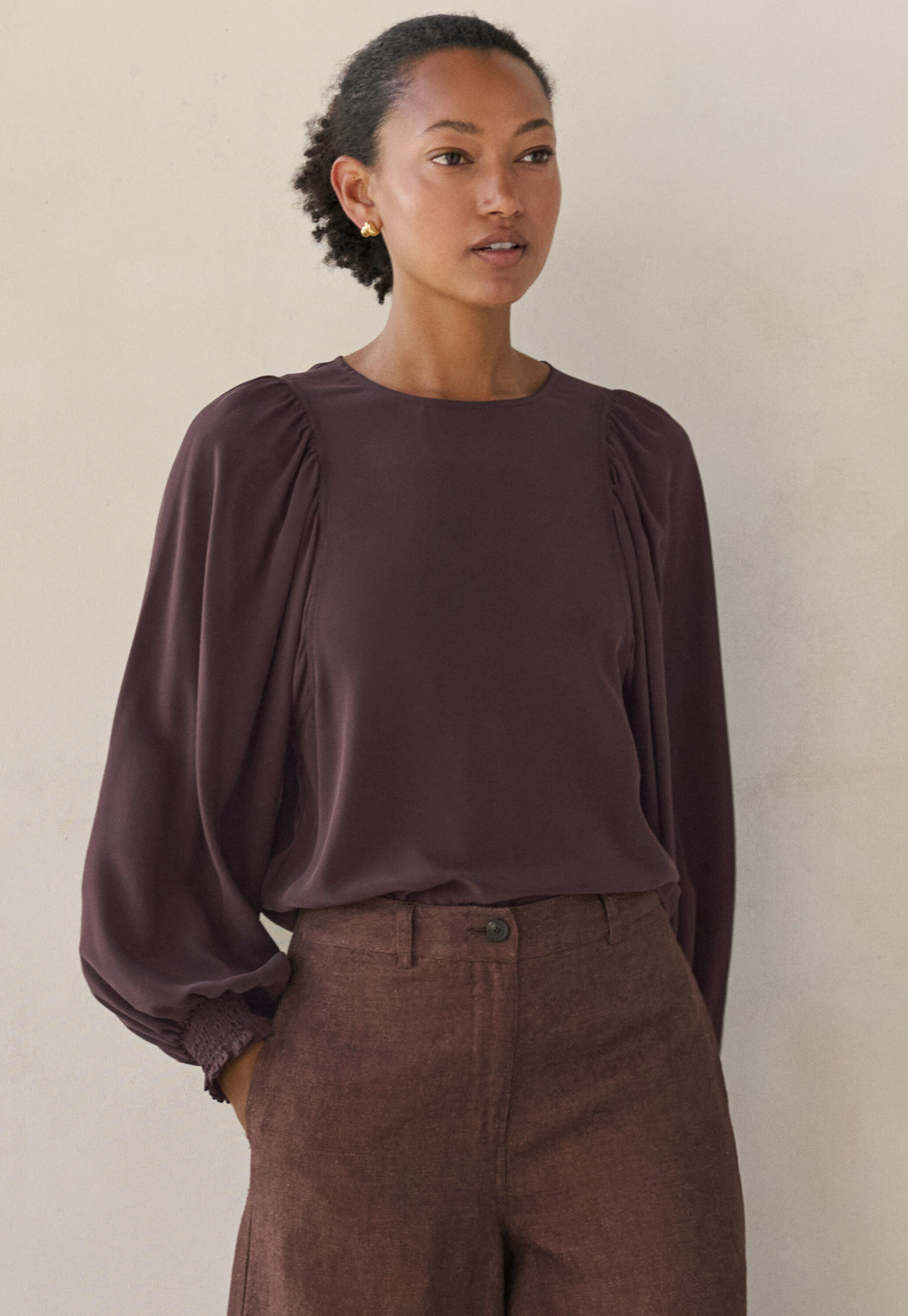 Peplum-detail dress