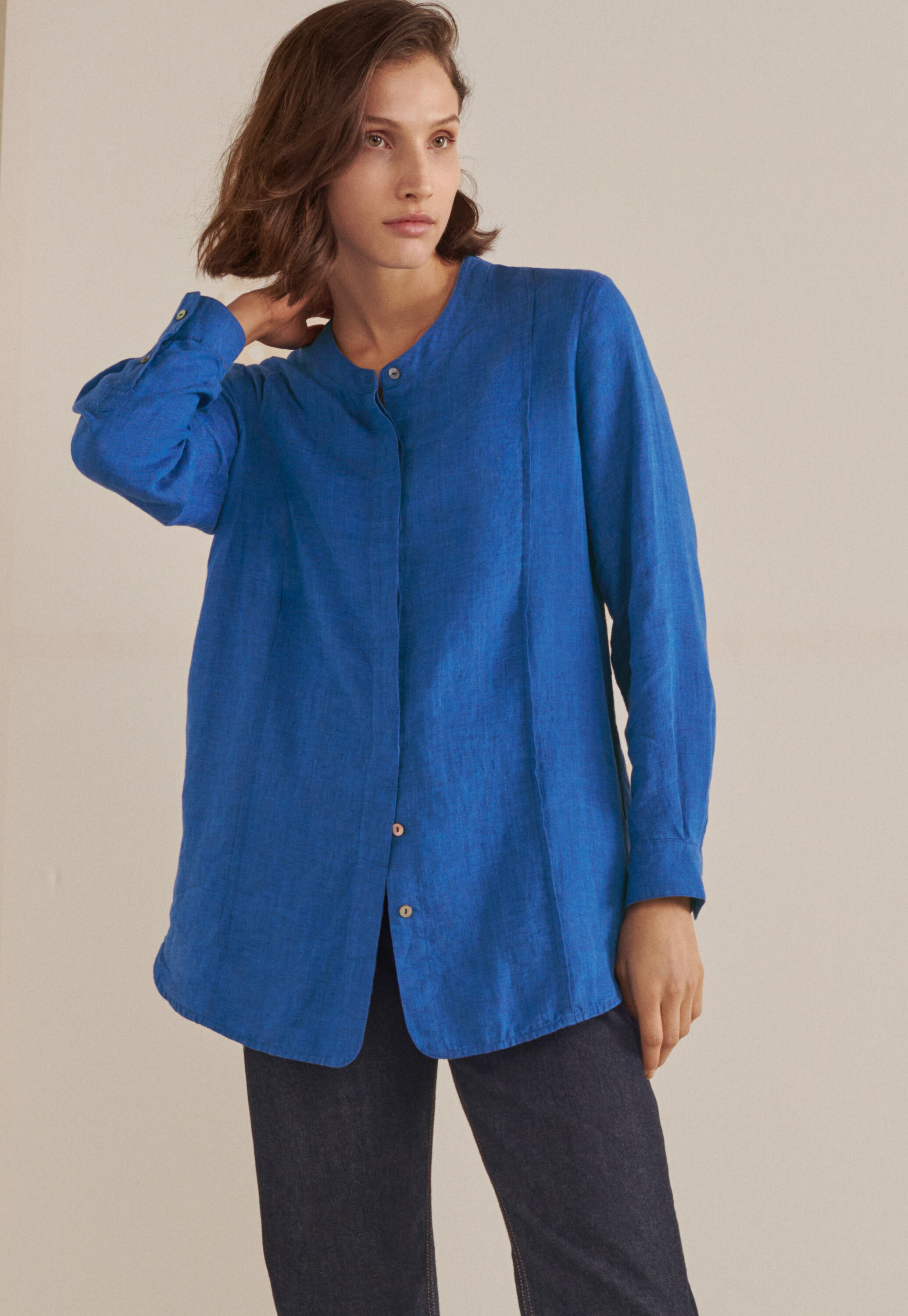 Tuck-detail shirt