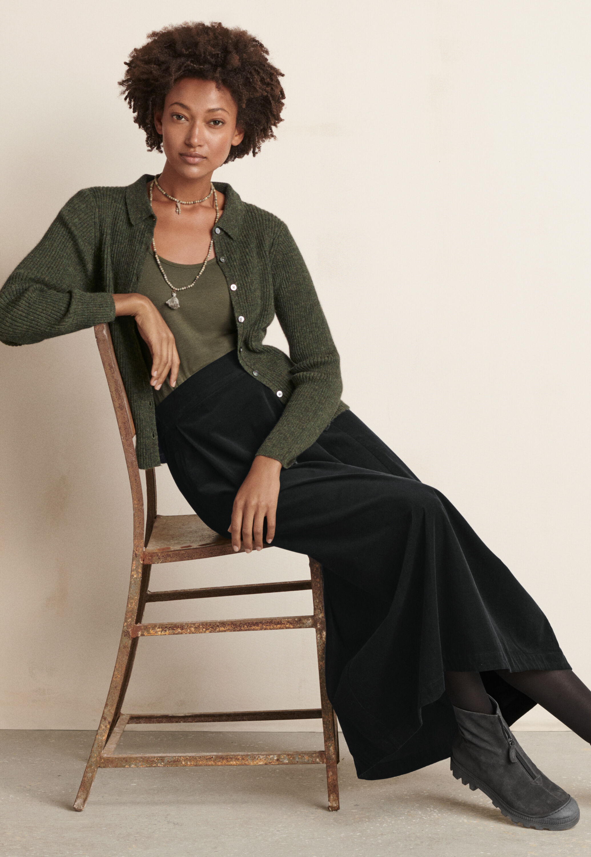 Ribbed cardigan