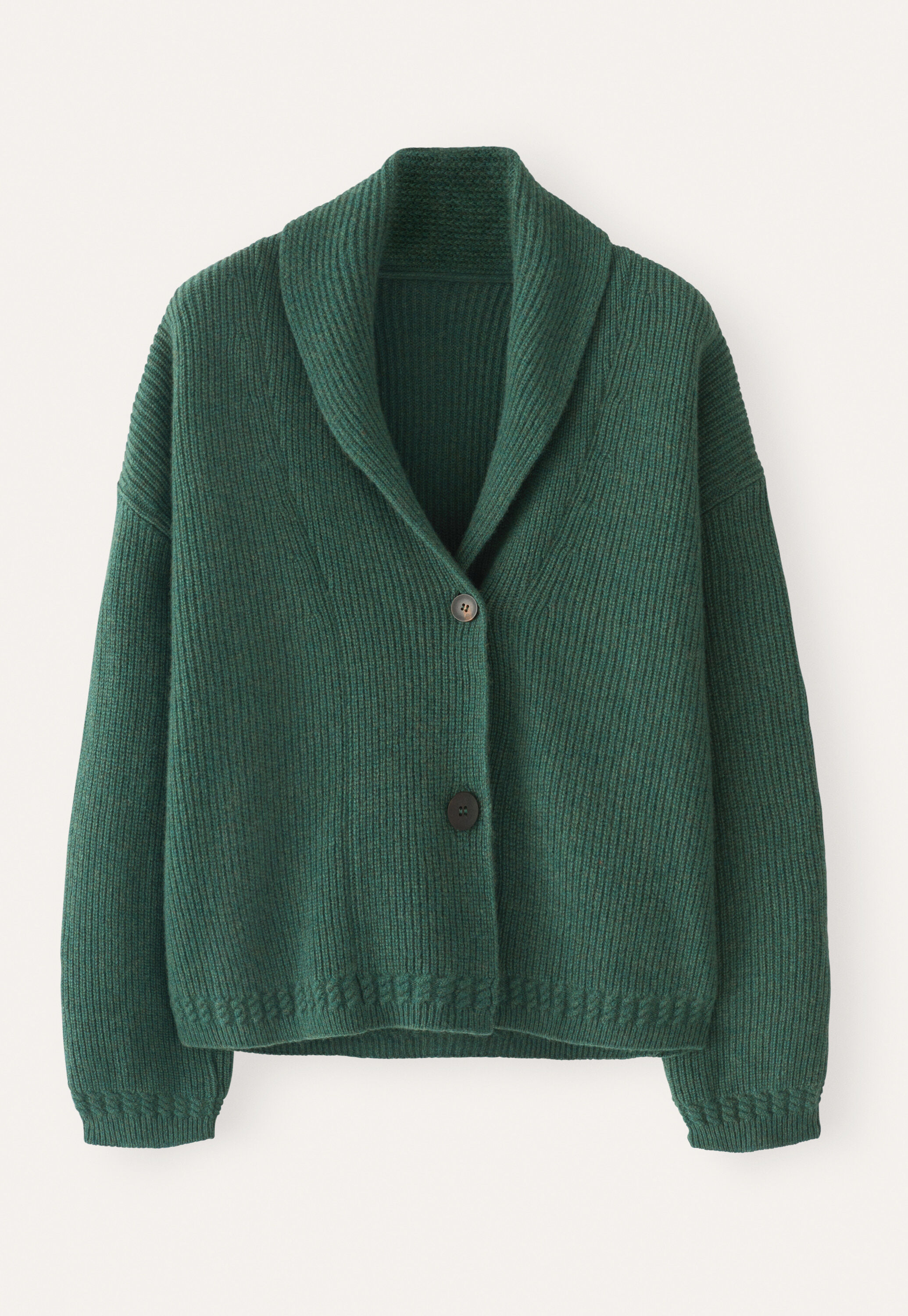 Shawl-collar cardigan