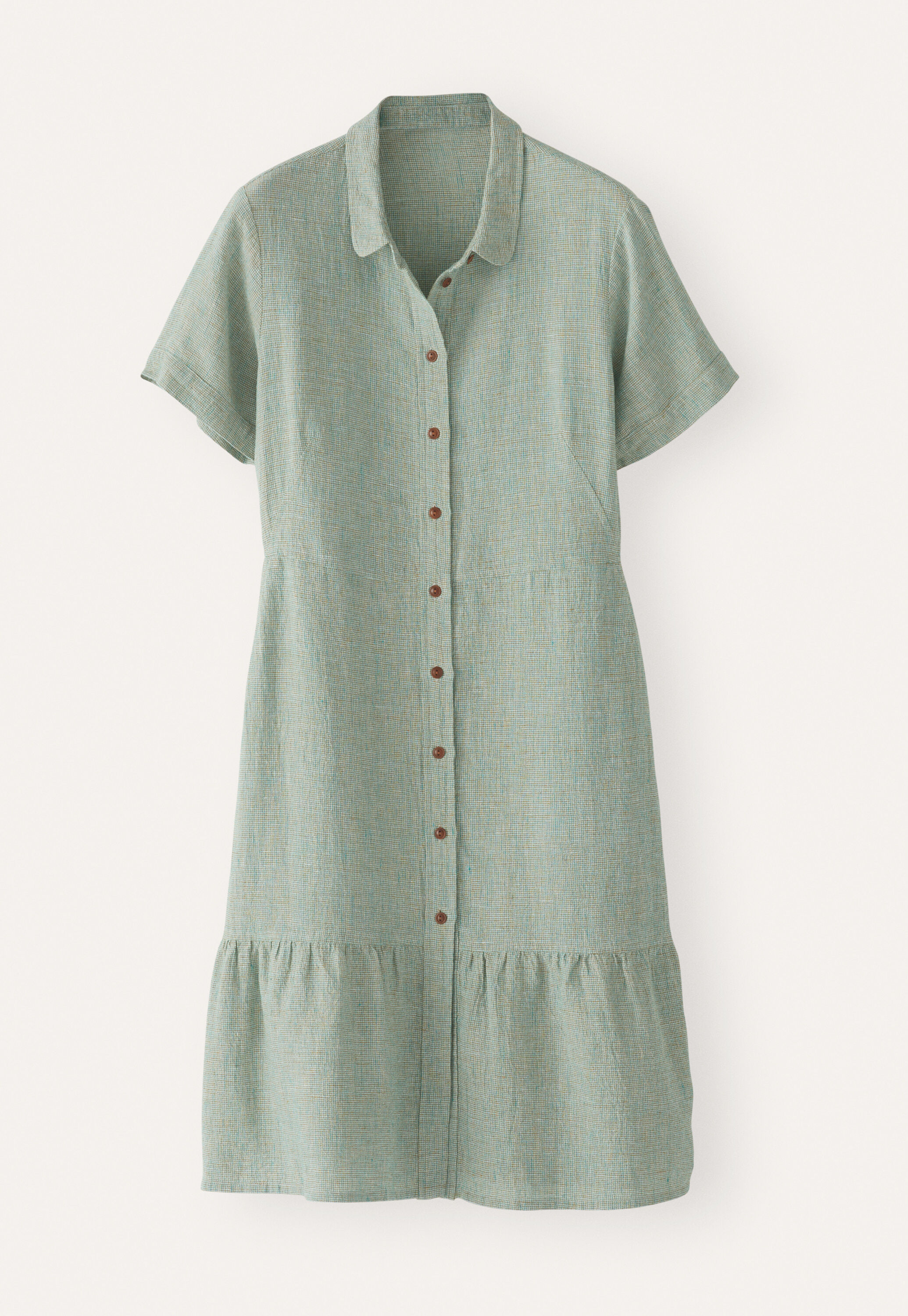 Gathered hem-seam dress