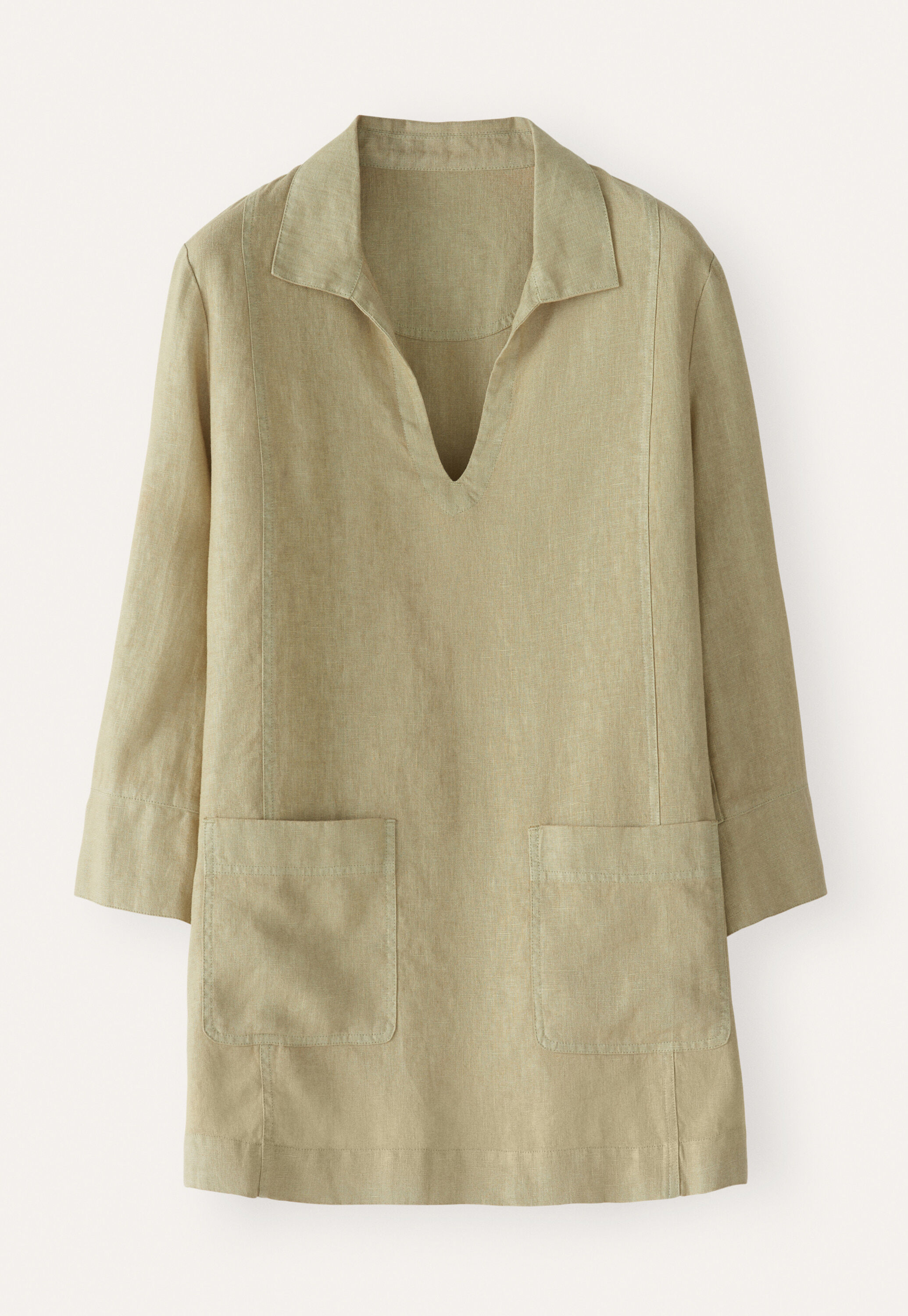 Notch-neck tunic