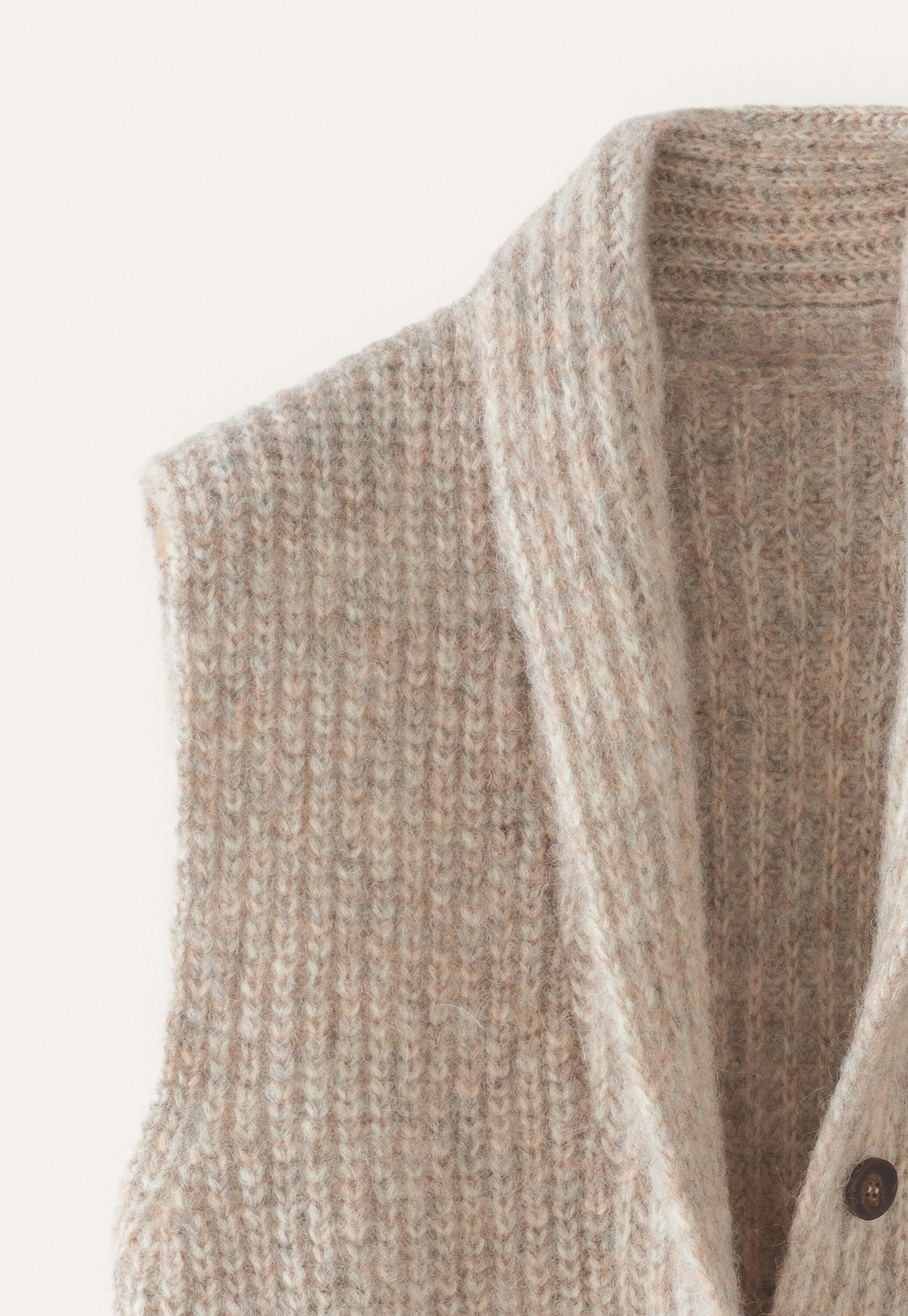 Shawl-collar cardigan