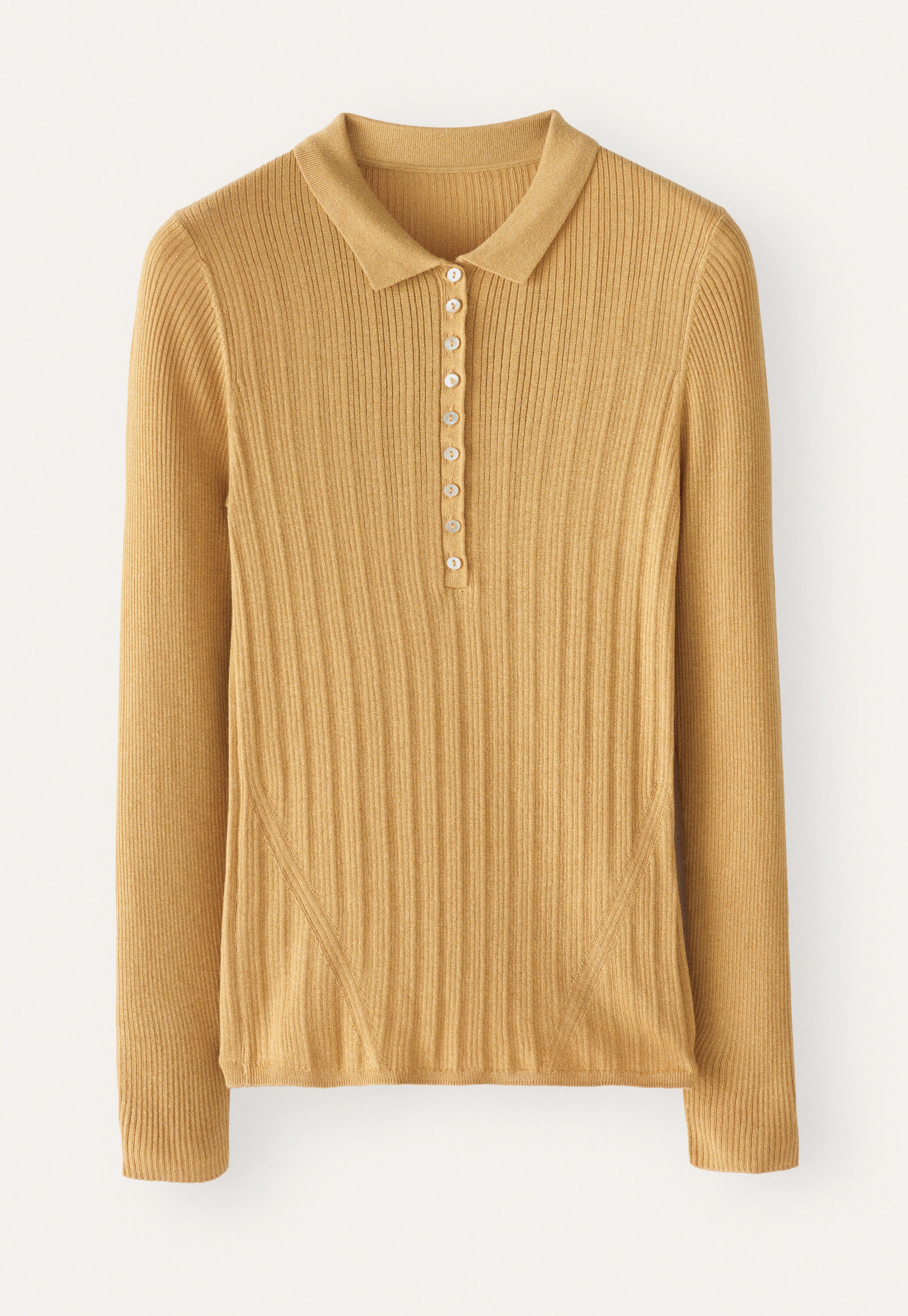 Ribbed polo sweater