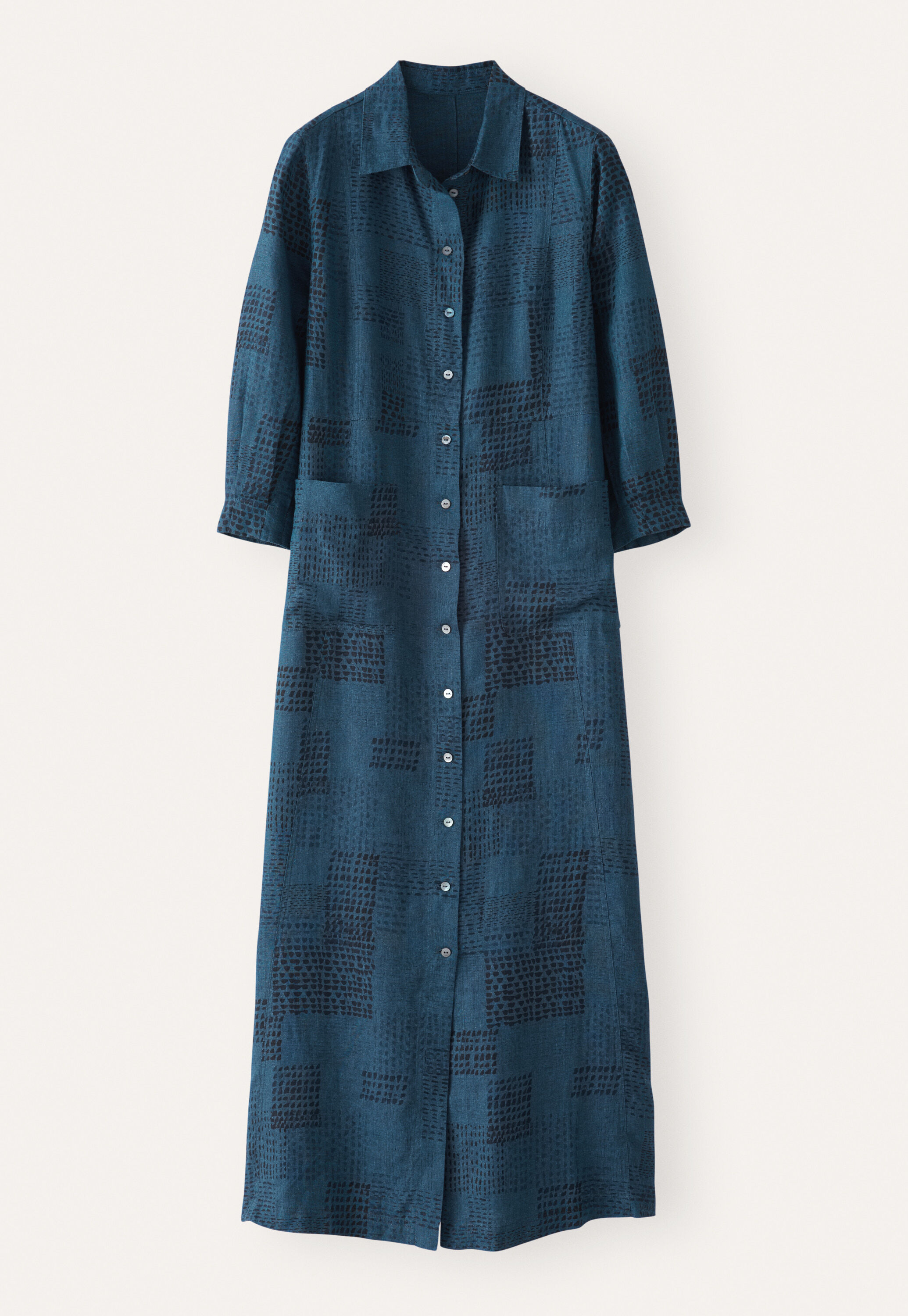 Printed shirt-dress
