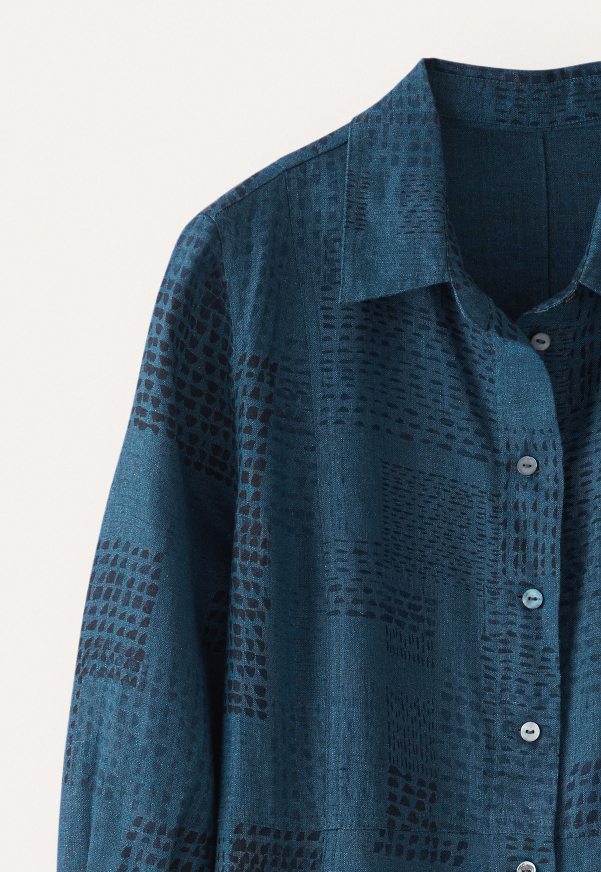 Printed shirt-dress