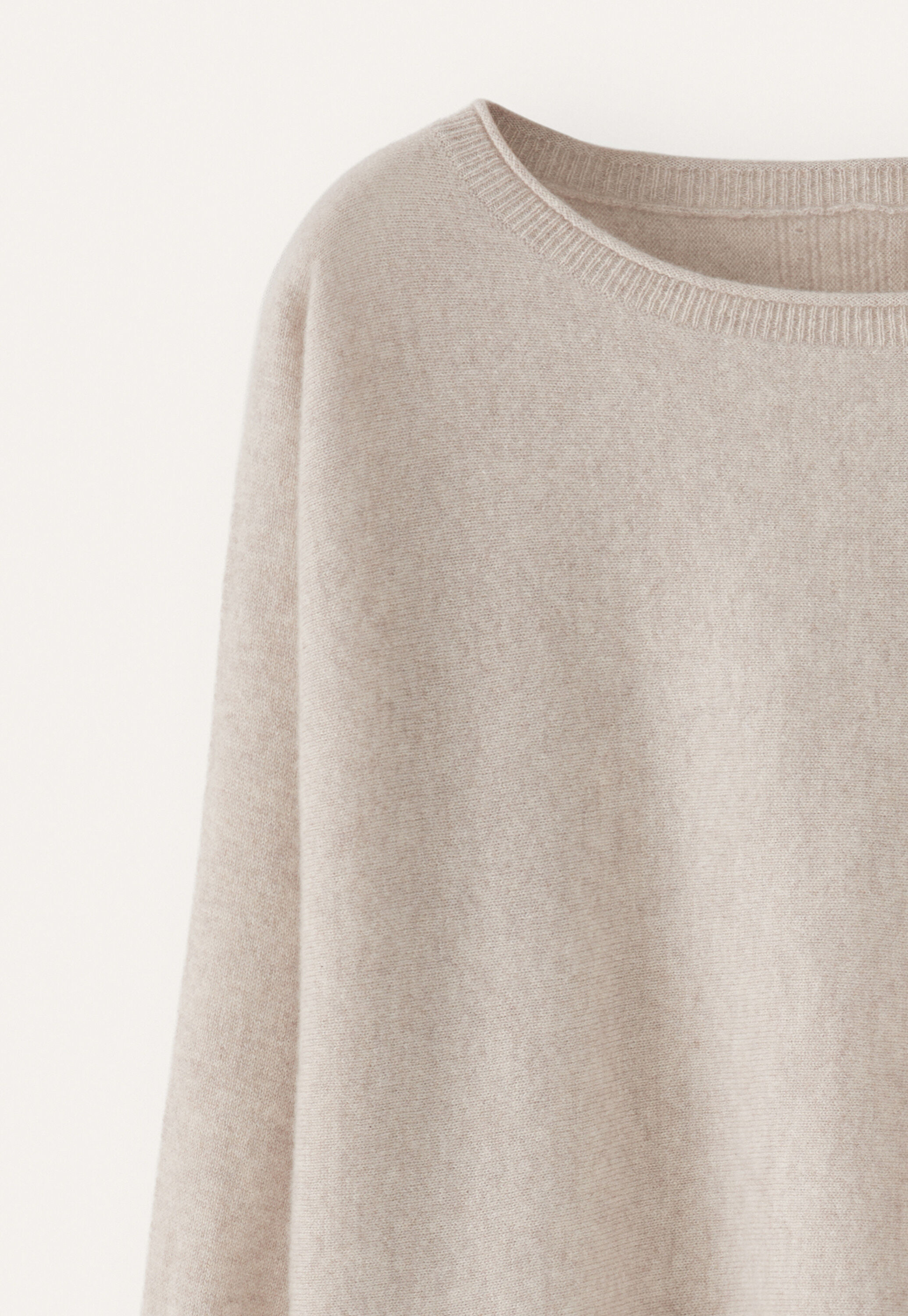 Dolman pleated-sleeve sweater