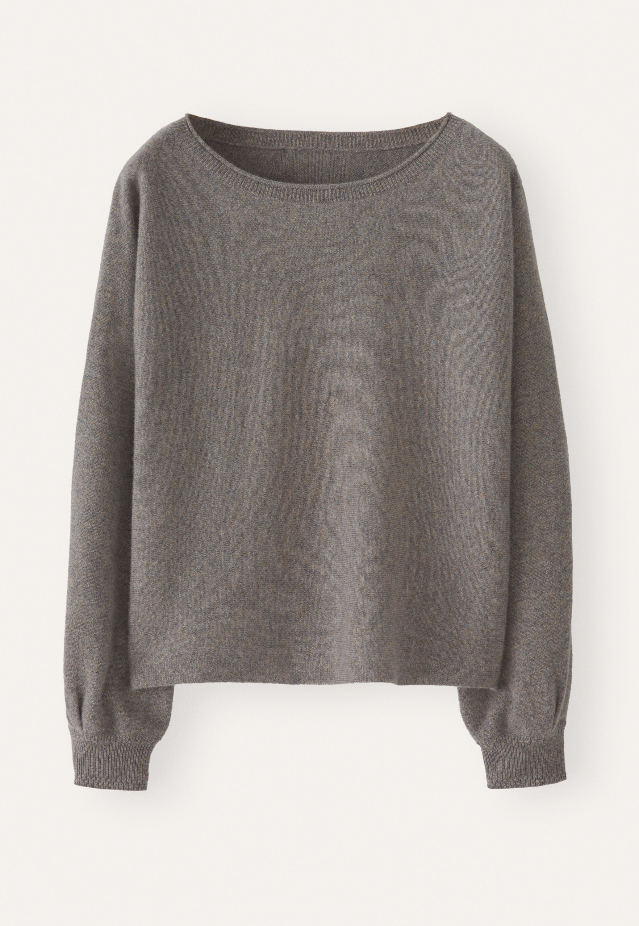 Dolman pleated-sleeve sweater