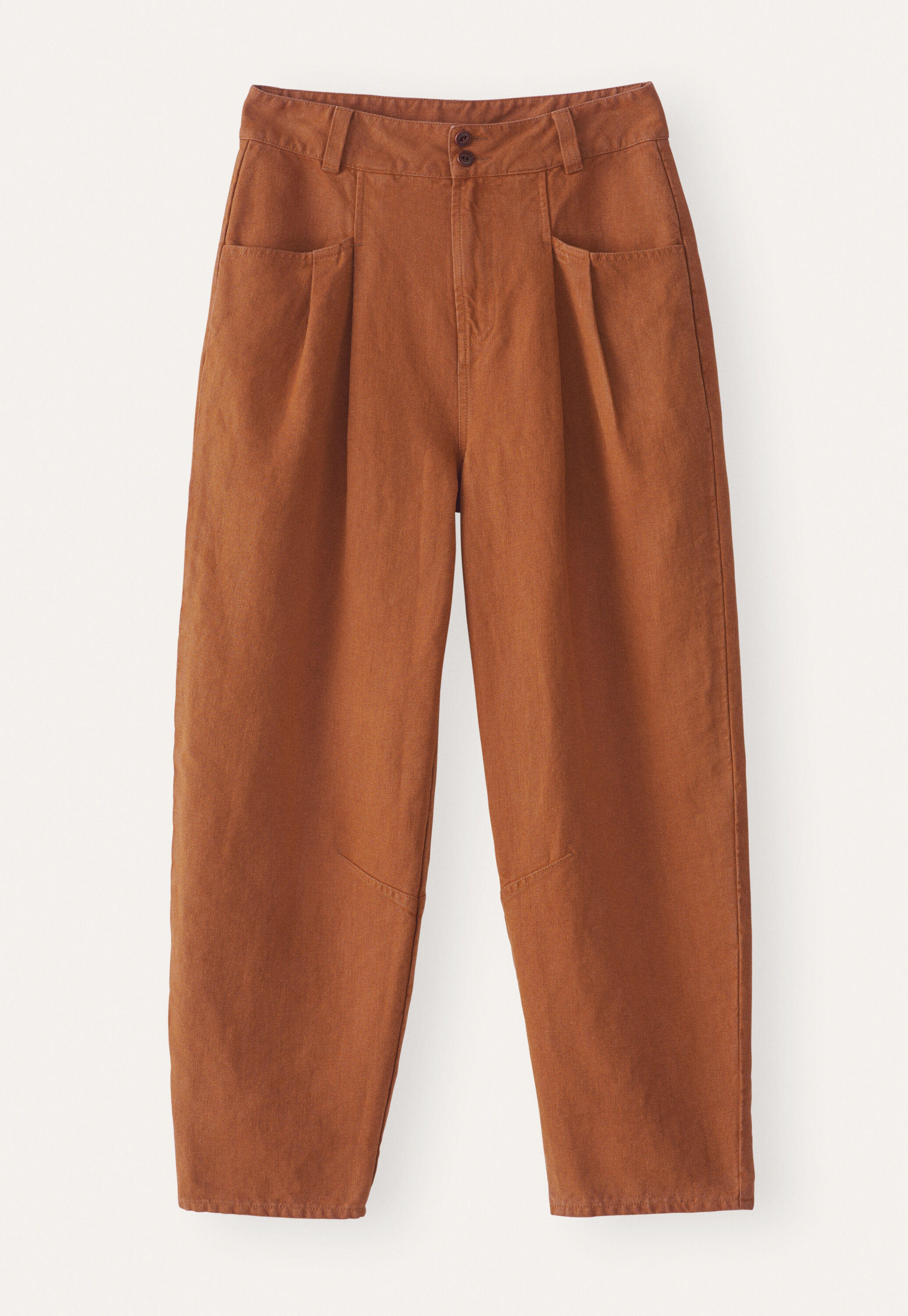 tapered-leg trousers, Chestnut, large