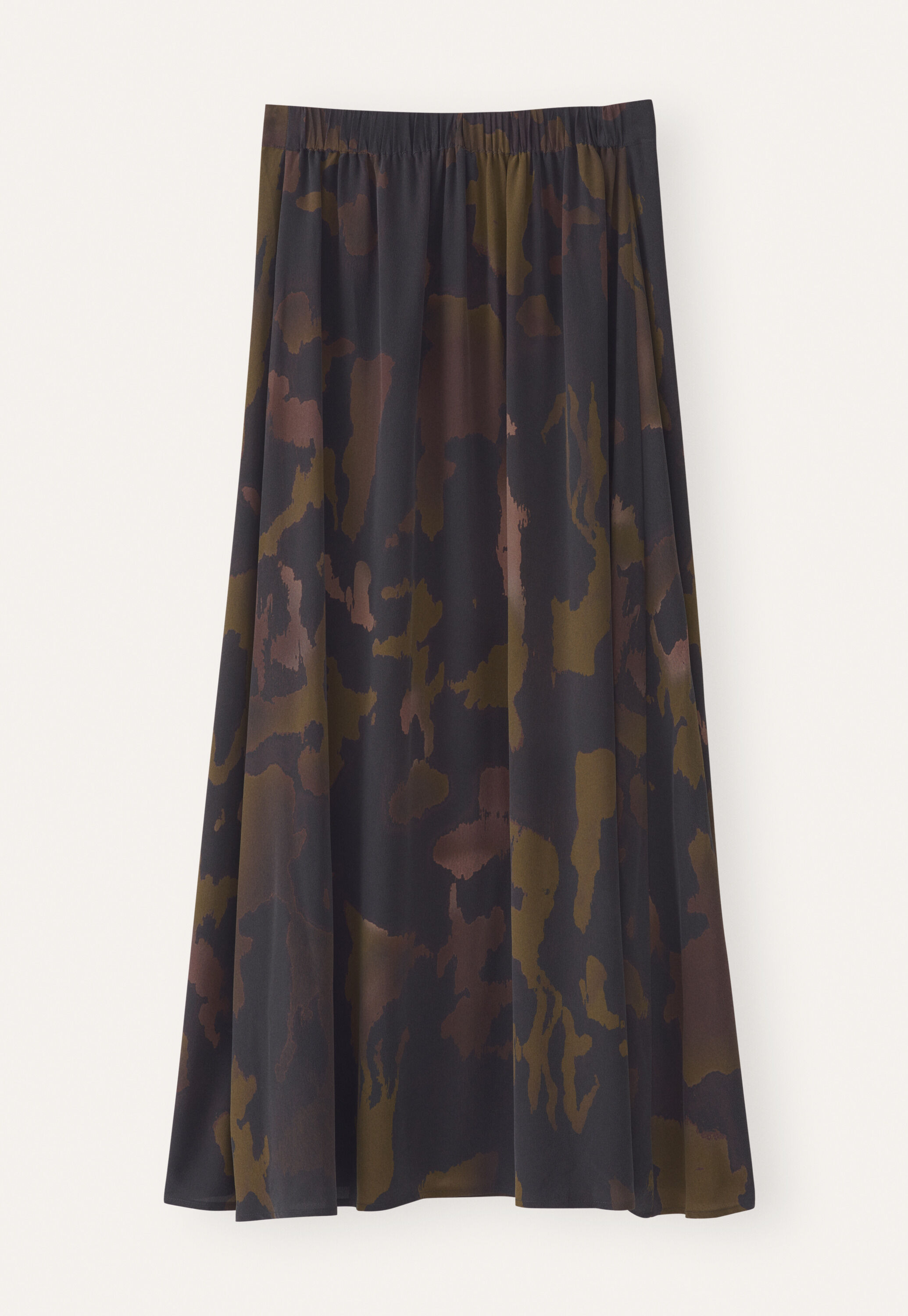 Printed skirt with side-split