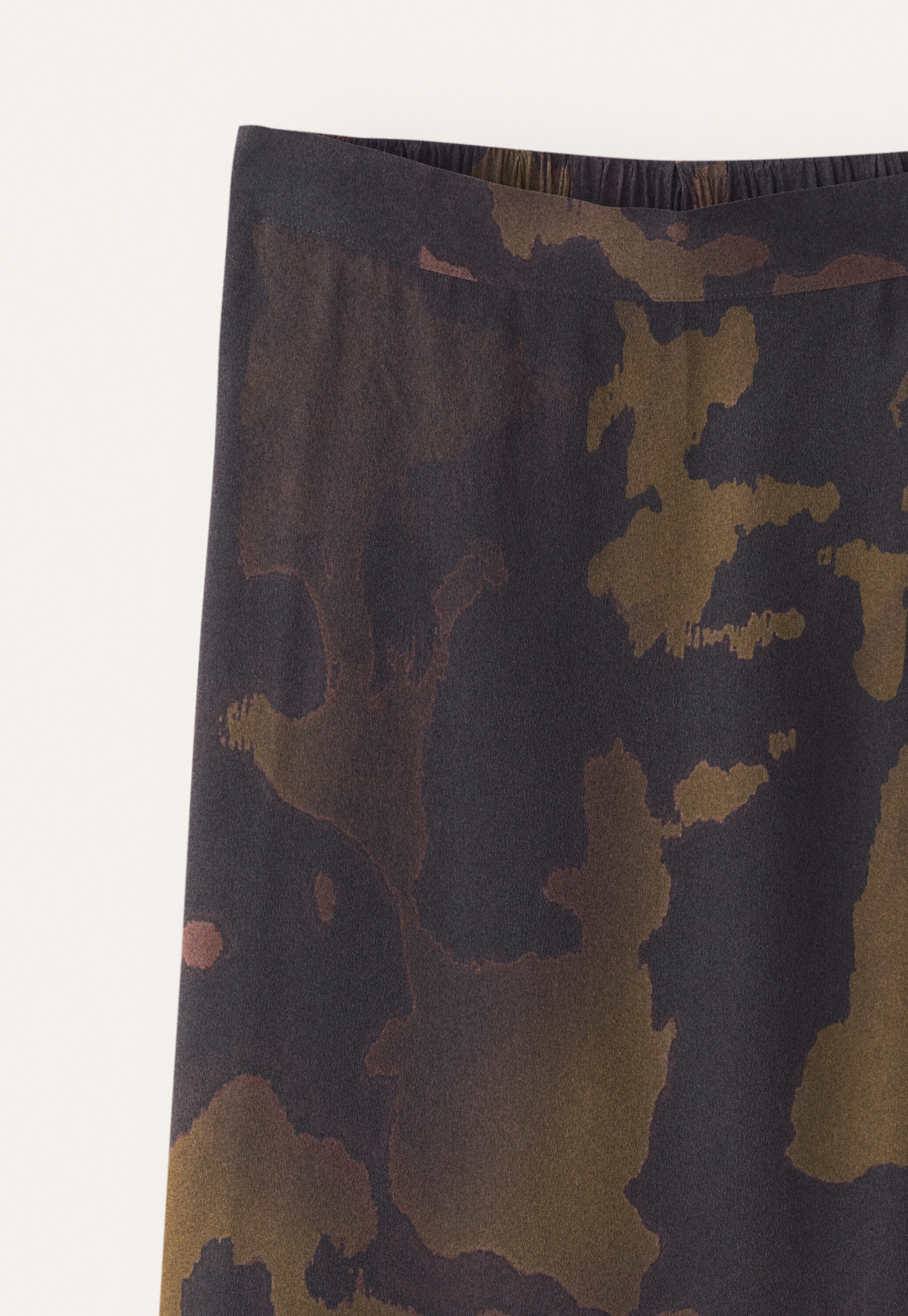 Printed skirt with side-split